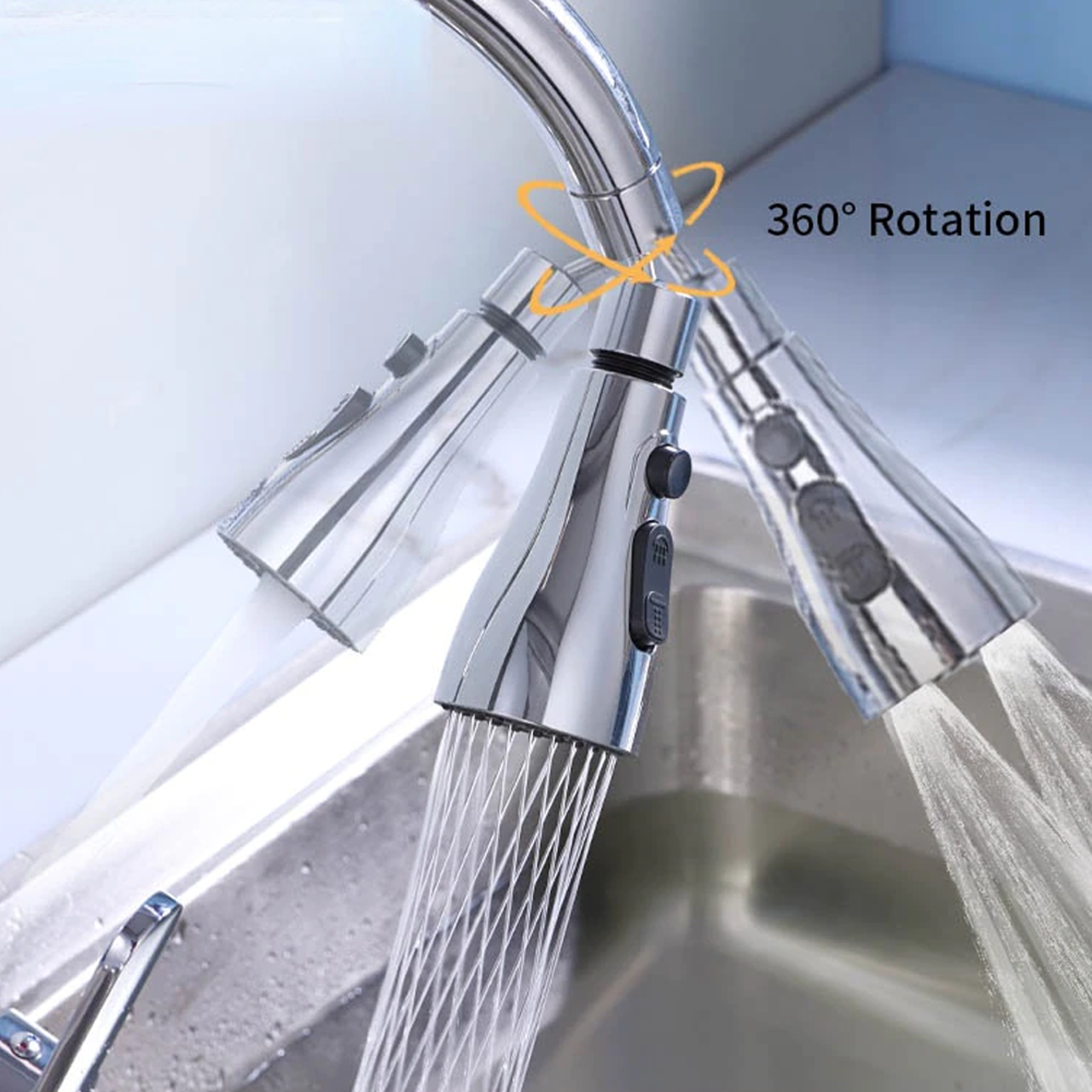 3 Function Kitchen Faucet Spray Head – view 4