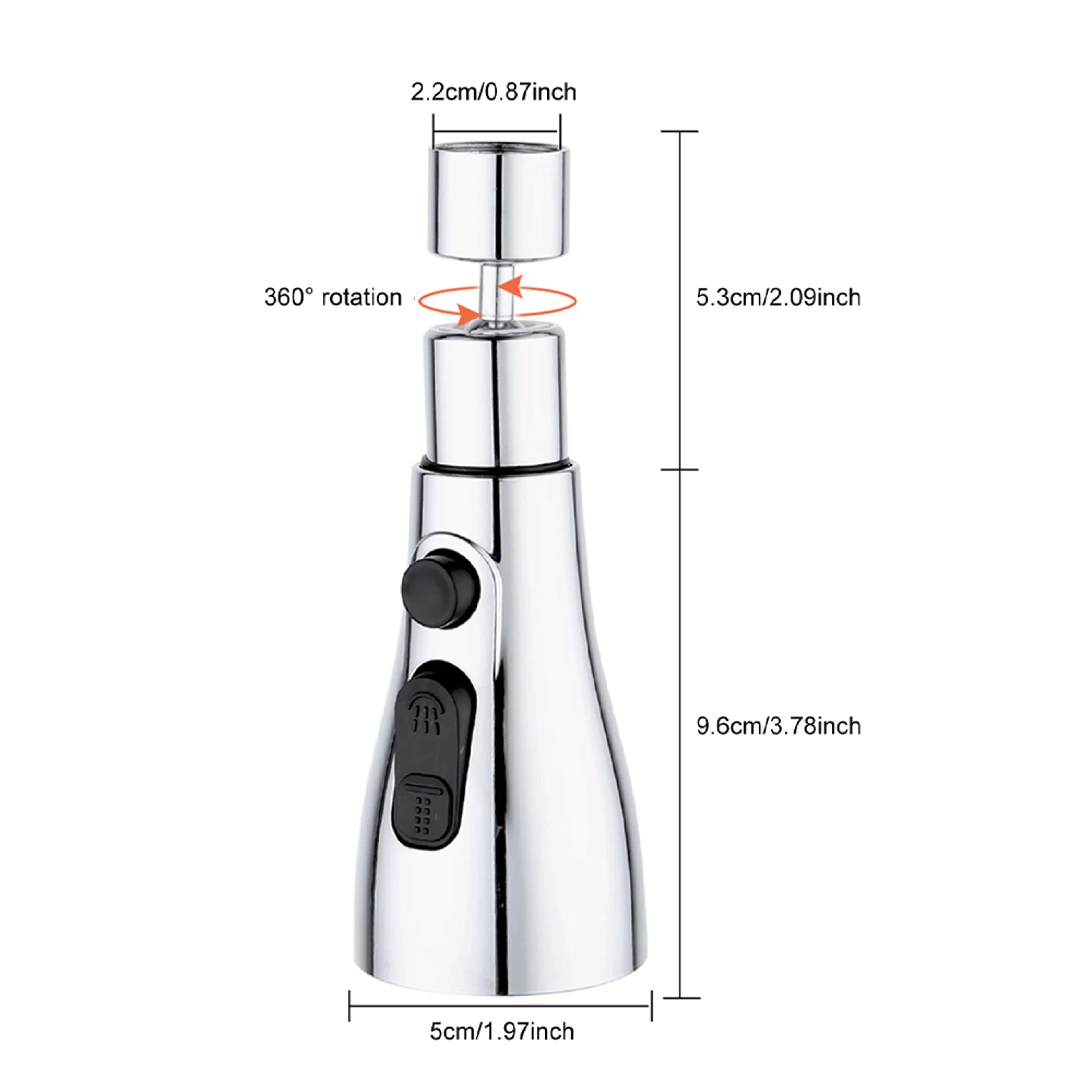 3 Function Kitchen Faucet Spray Head – view 7