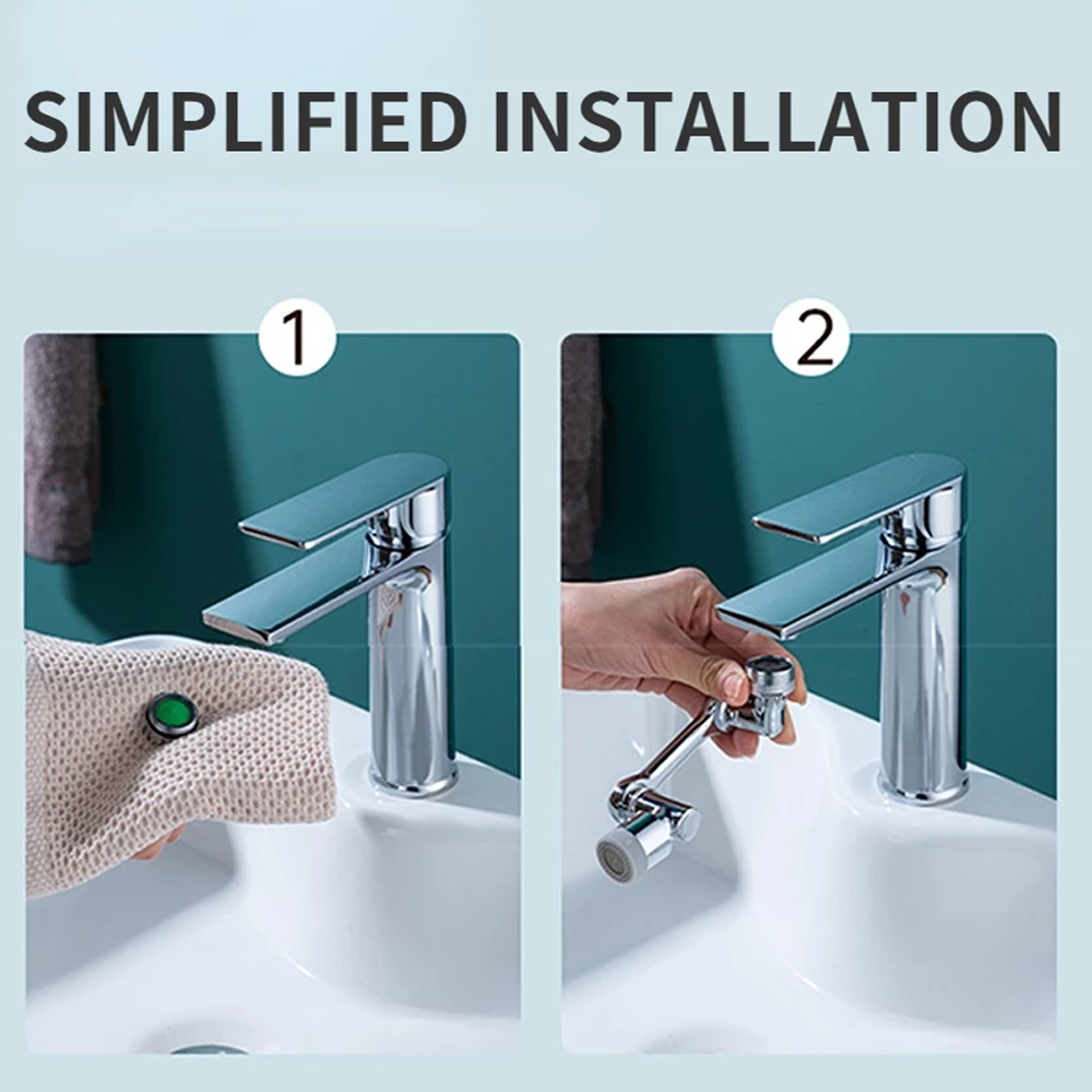 1080° Rotating Splash Filter Faucet – view 4
