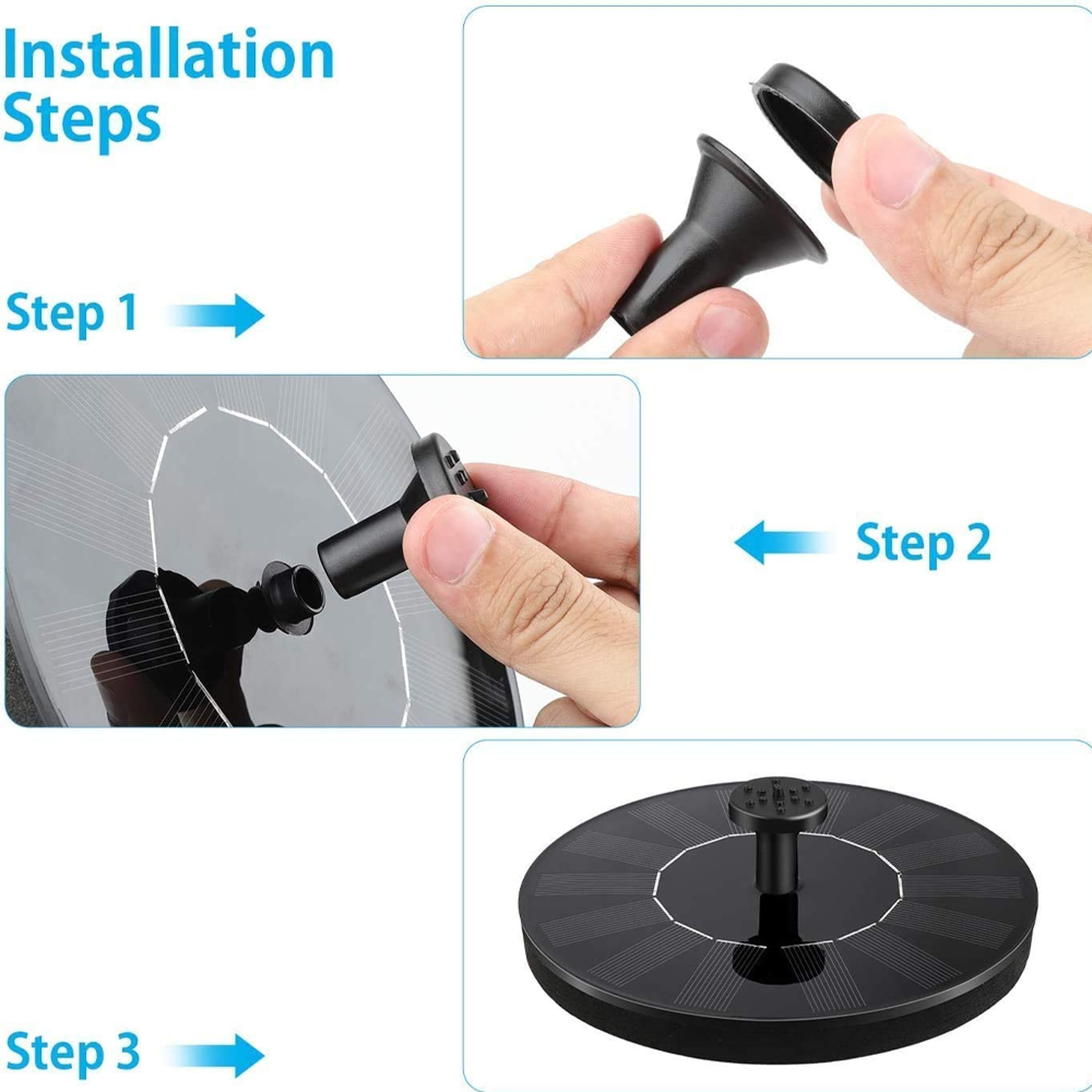 Mini Solar Fountain For Bird Bath – view 8