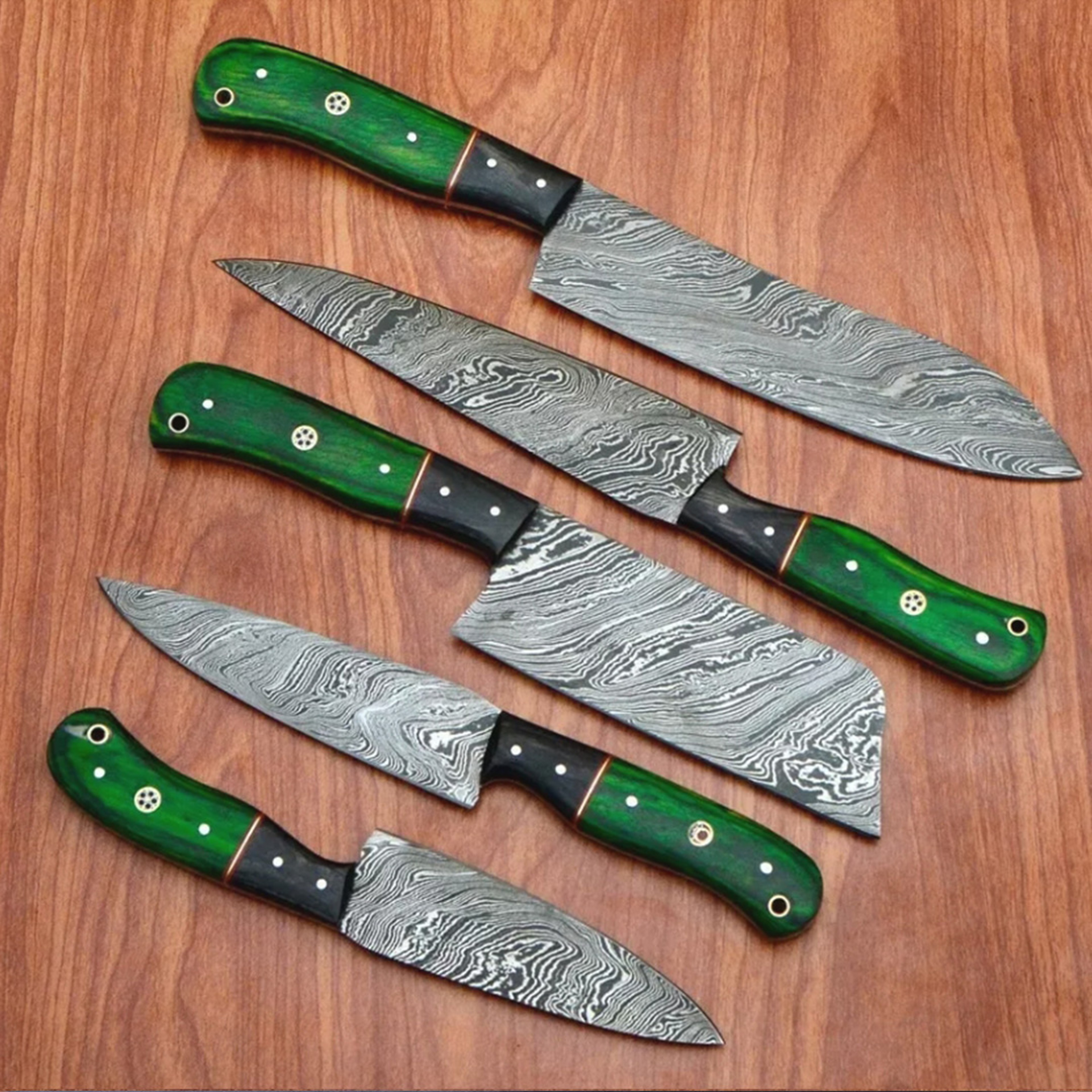 Hand Forged Damascus Steel Chef Knife in usajpg