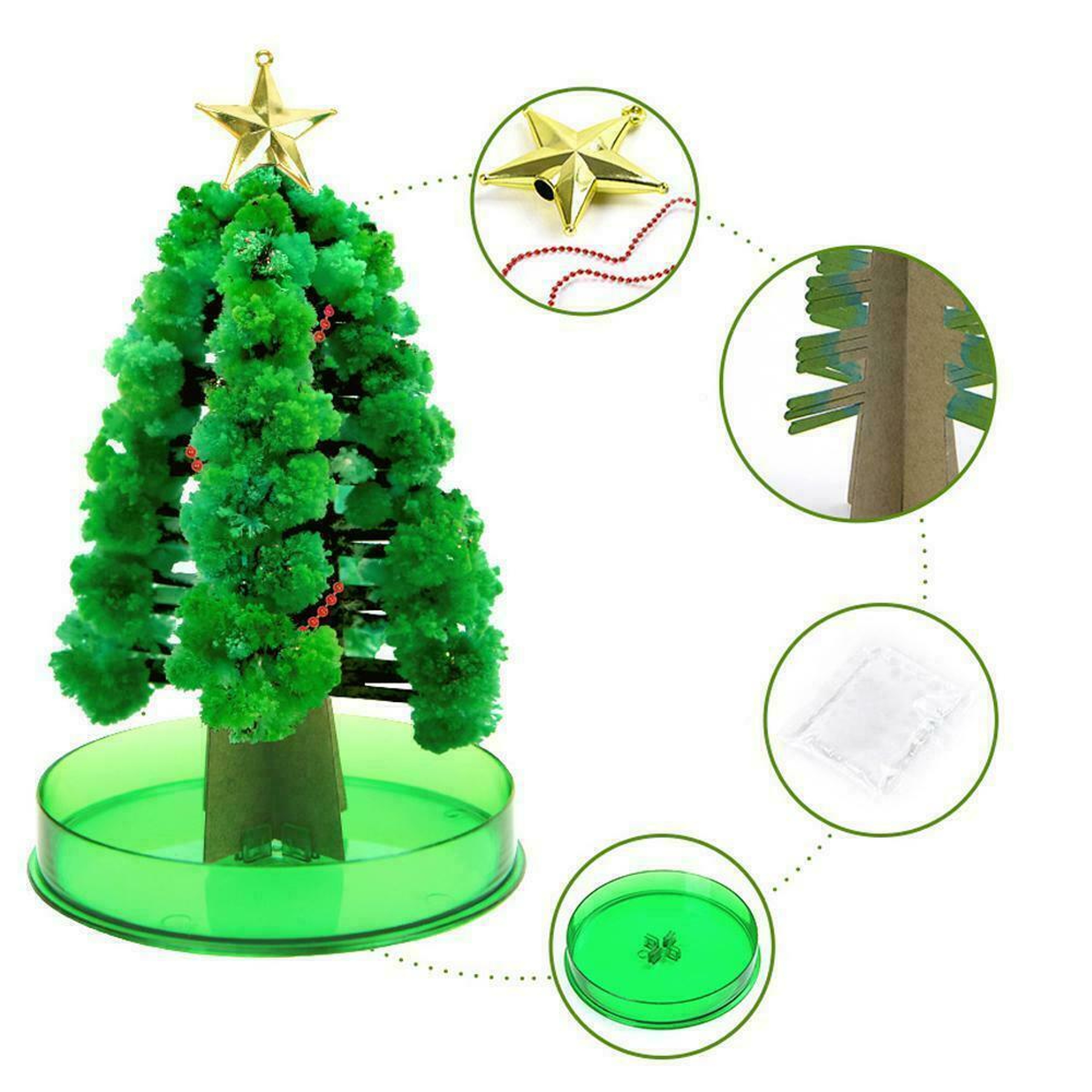 Magic Christmas Beads Wire Glowing Tree – view 4