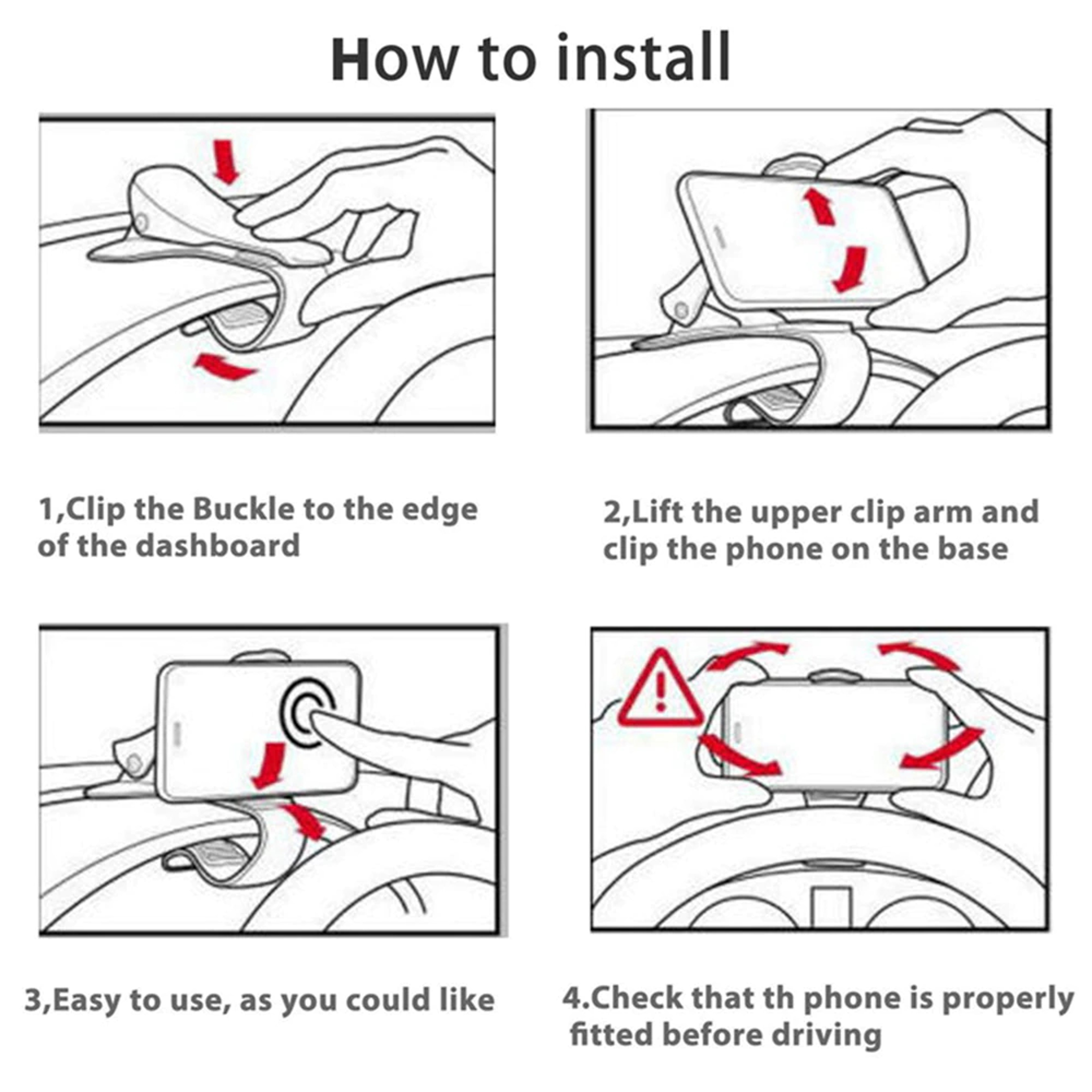 Clip On Phone Holder For Car – view 5