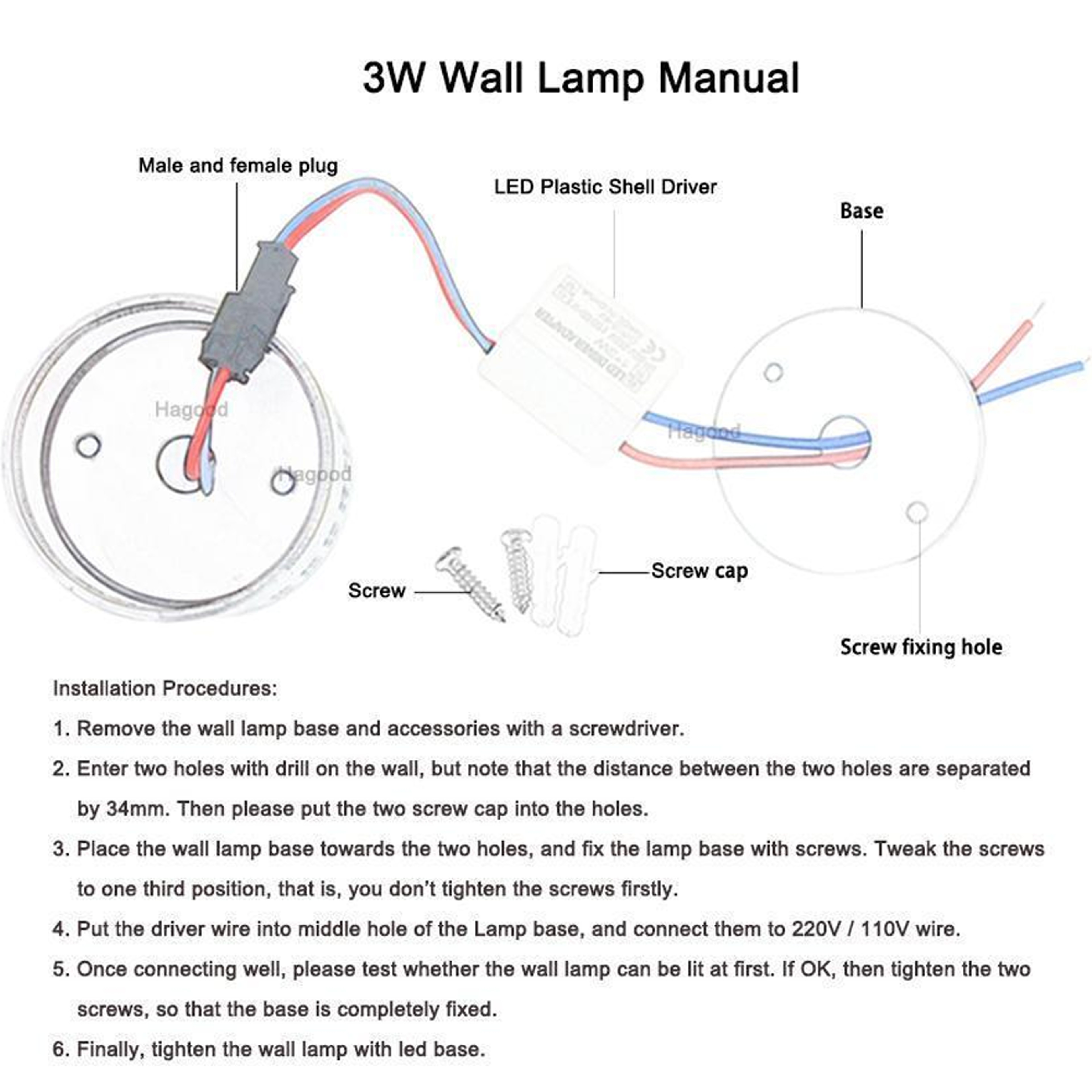 Spiral Hole LED Wall Light – view 7