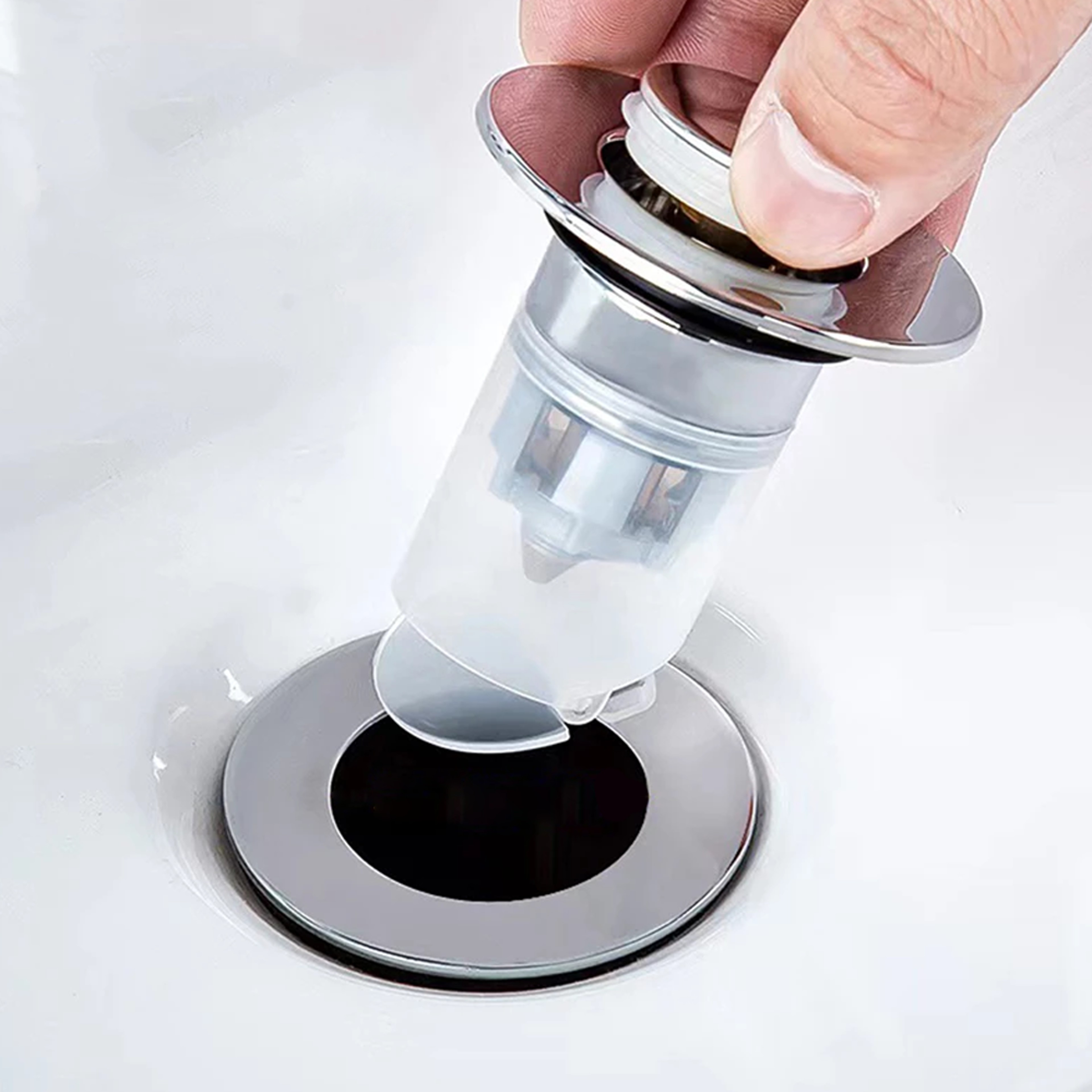 Sink Drain Stopper Pop Up Basin Drain Filter Anti-Clogging – view 1