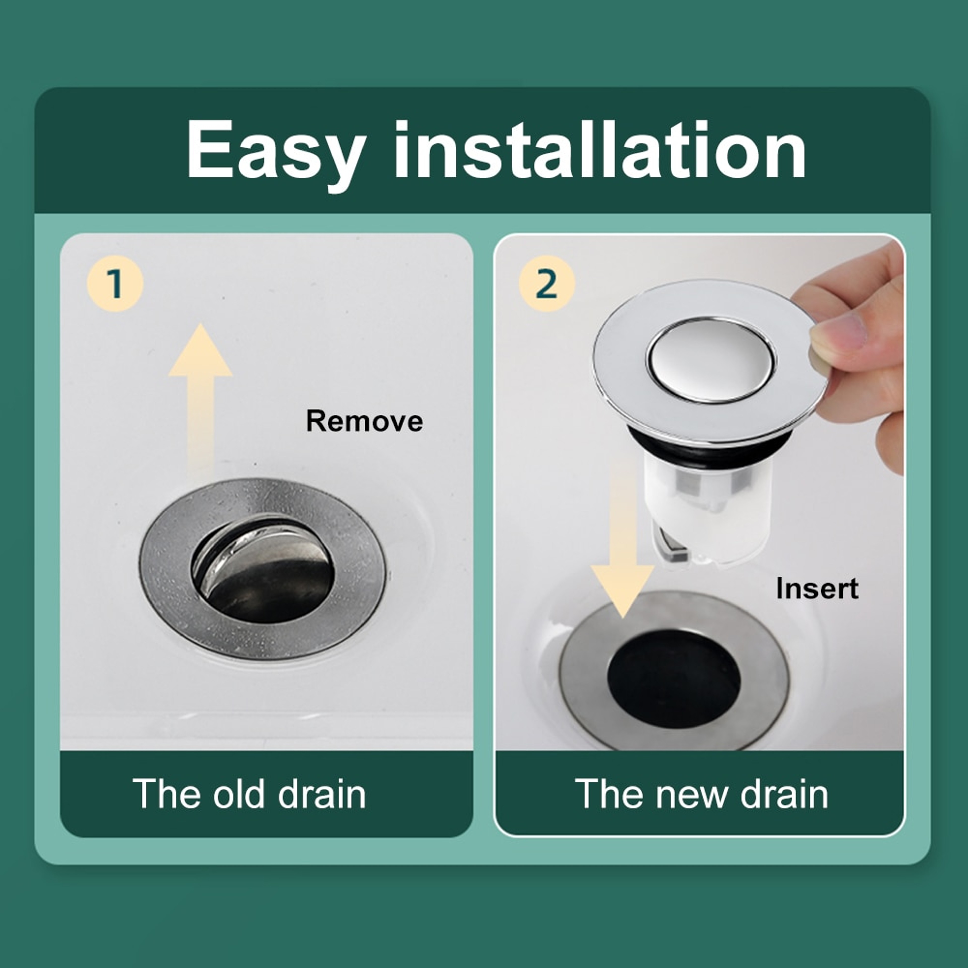 Sink Drain Stopper Pop Up Basin Drain Filter Anti-Clogging – view 6