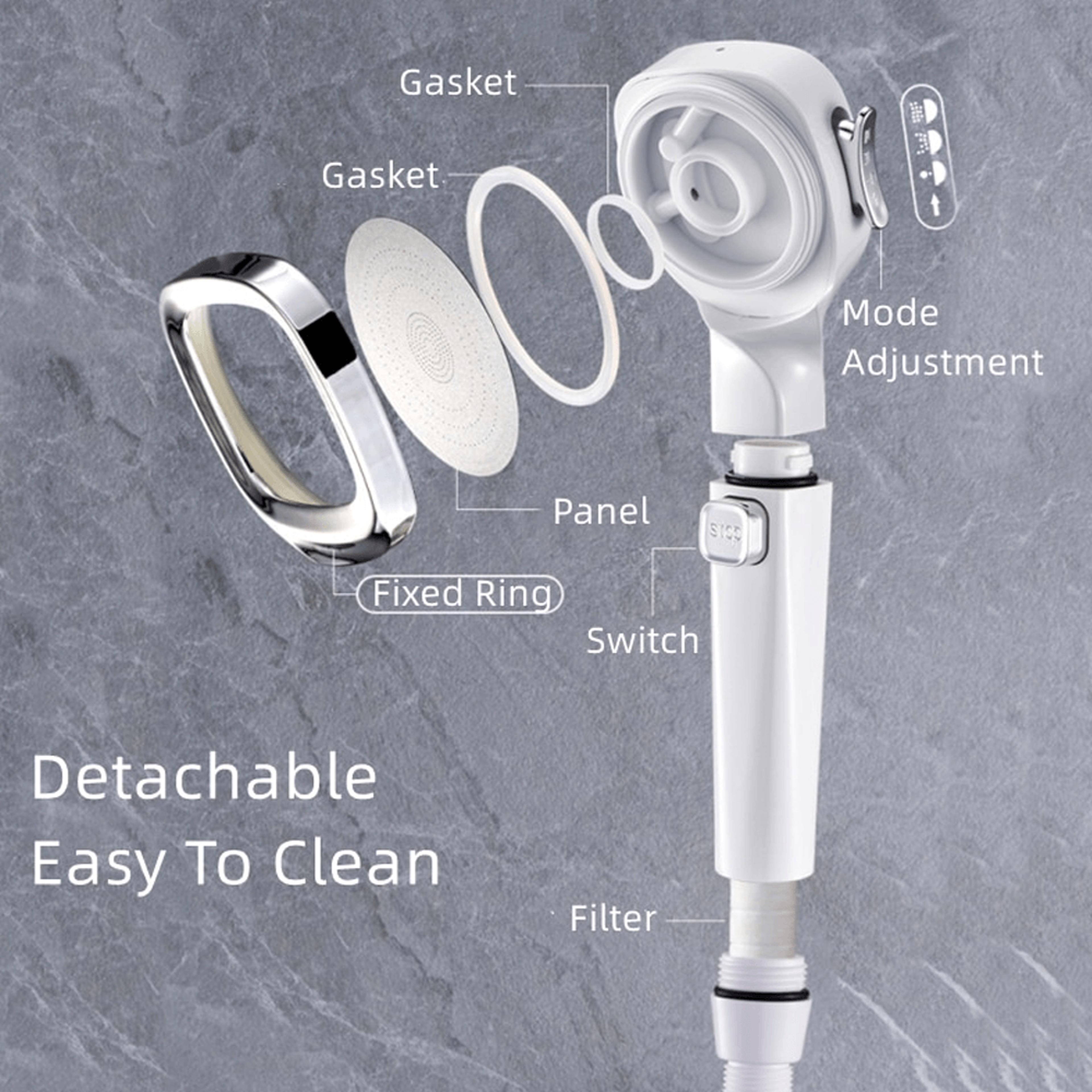 4 Spray Modes High-Pressure Shower Head – view 6