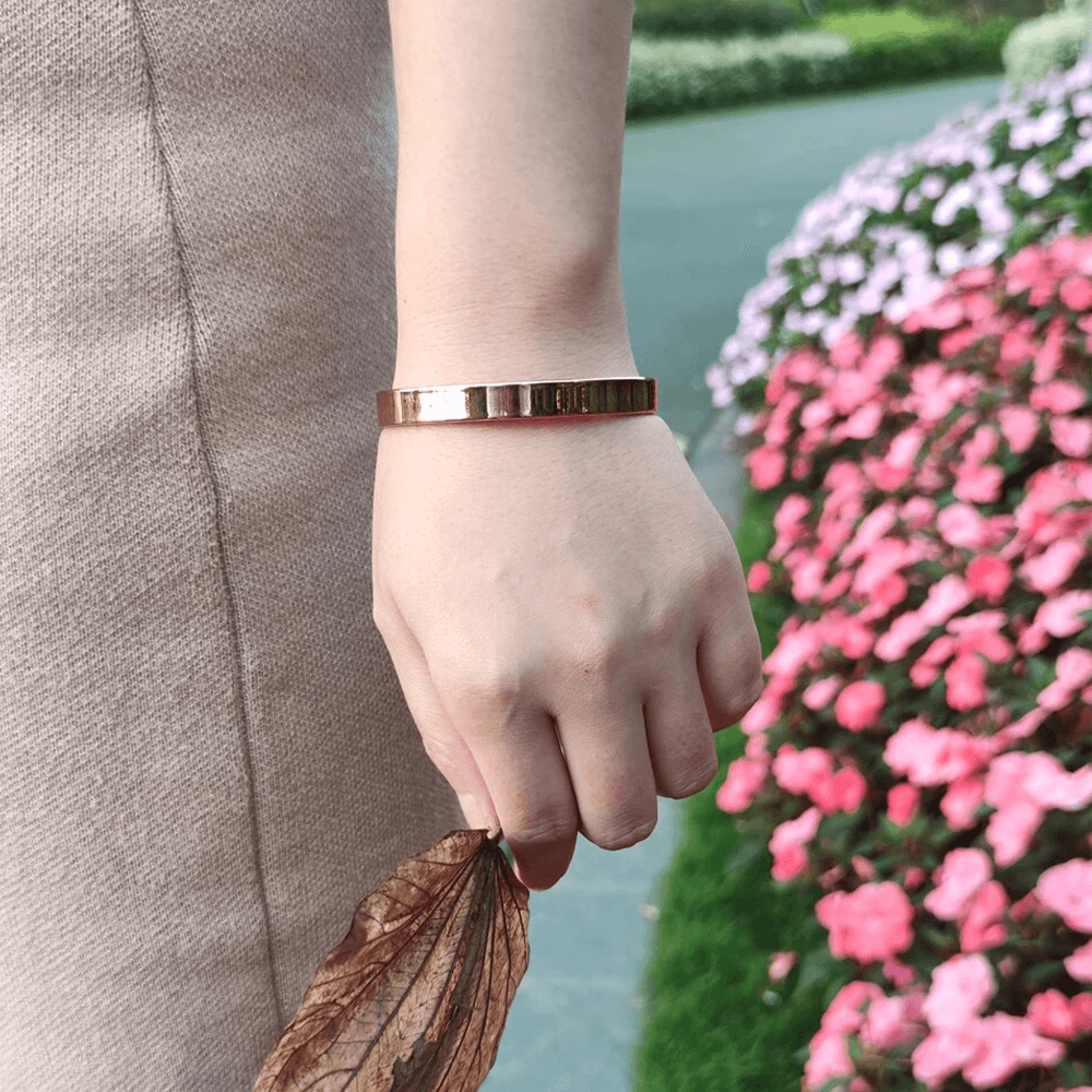 Solid Copper Cuff Bracelet – view 1