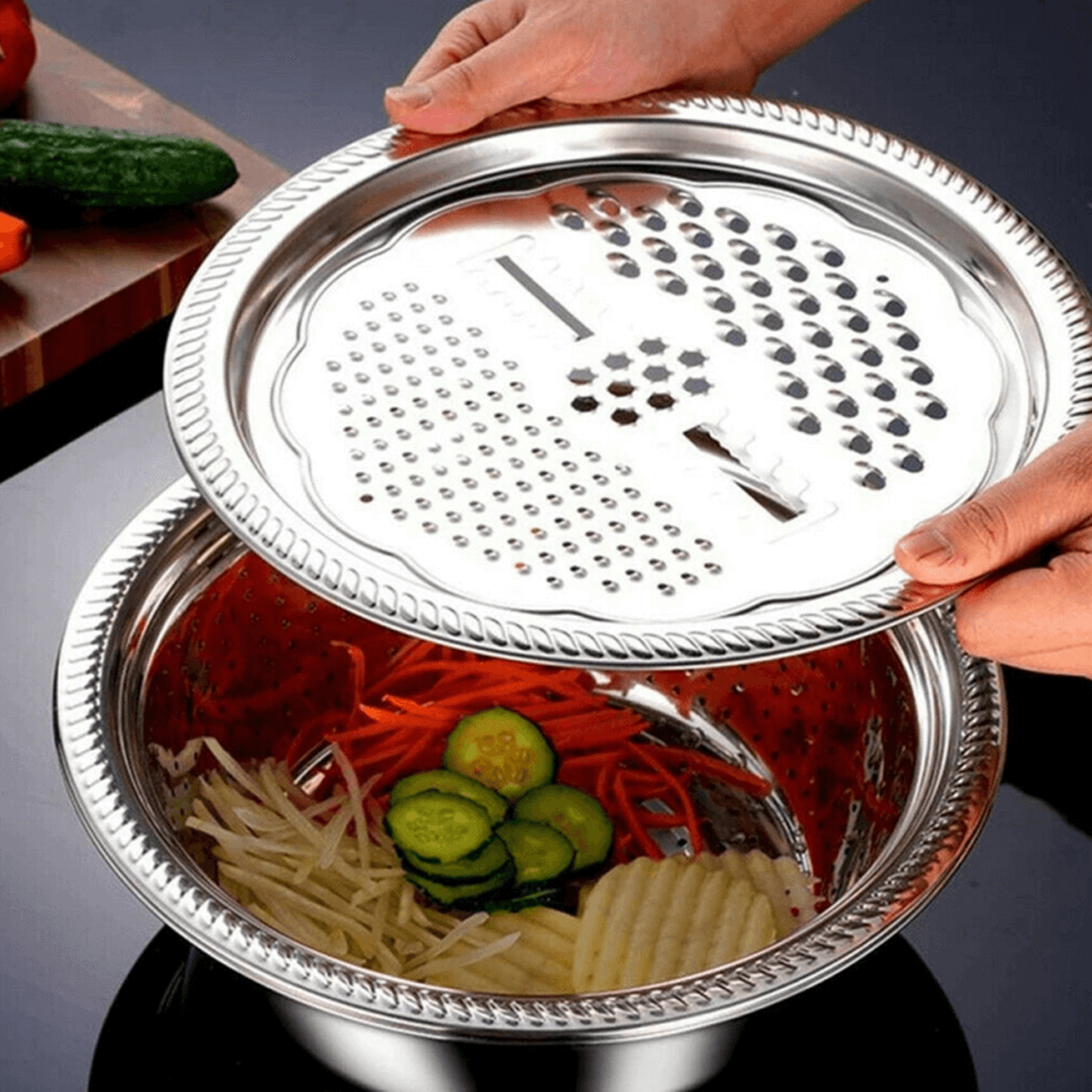 Multifunctional Stainless Steel Basin Drain Basket – view 1