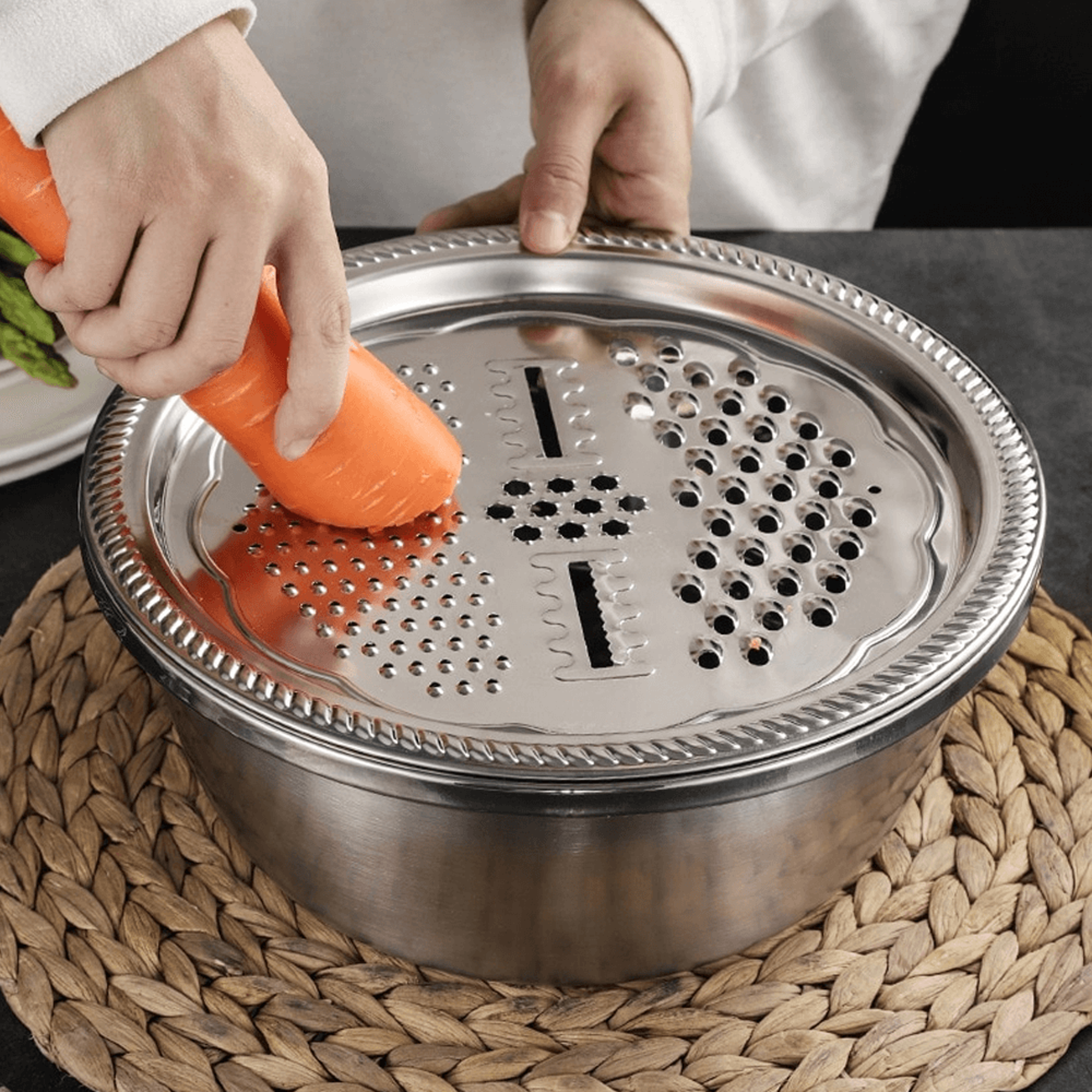 Multifunctional Stainless Steel Basin Drain Basket – view 2
