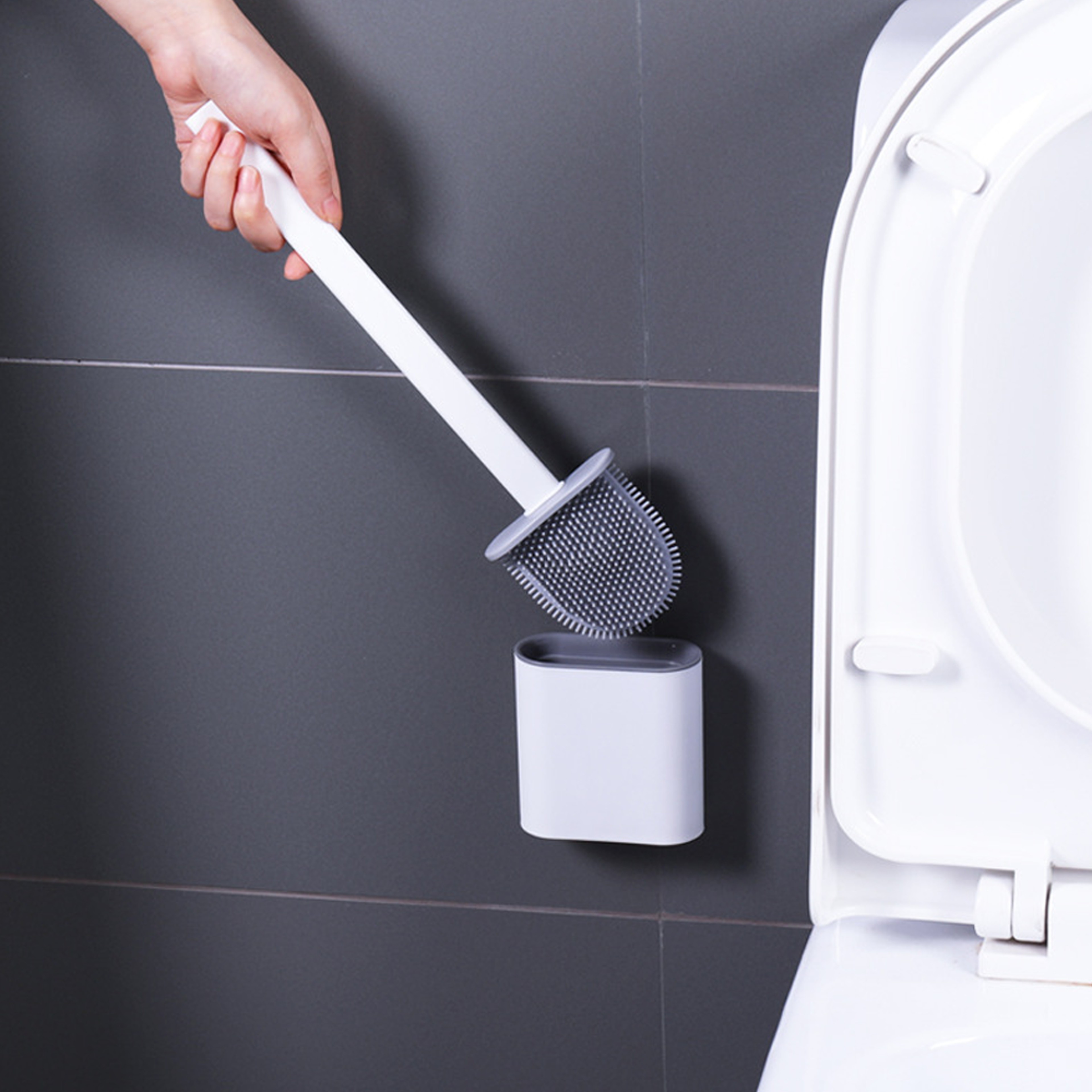 Silicone Toilet Brush & Holder Set – view 1