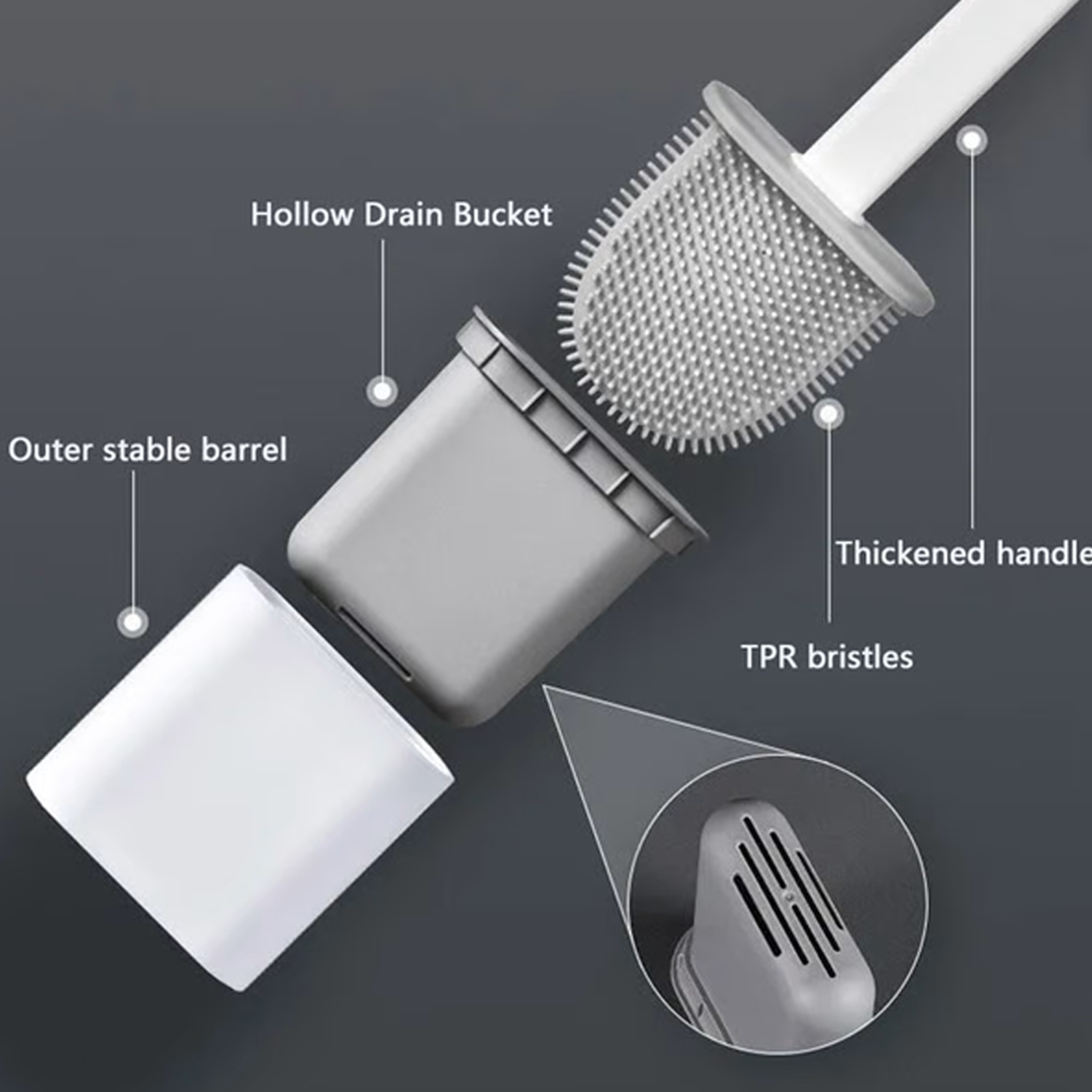 Silicone Toilet Brush & Holder Set – view 8