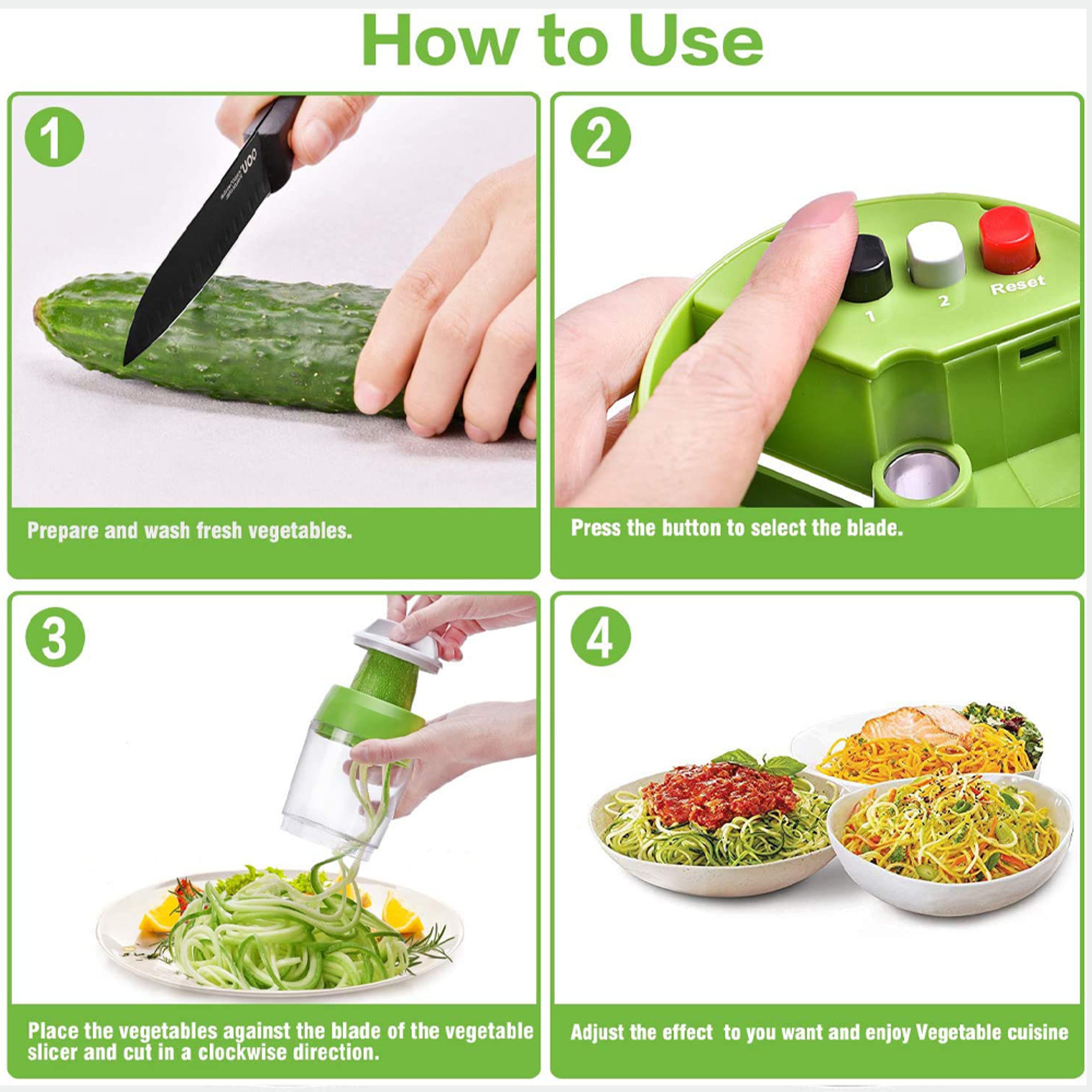 5 In 1 Handheld Vegetable Spiralizer Slicer – view 5