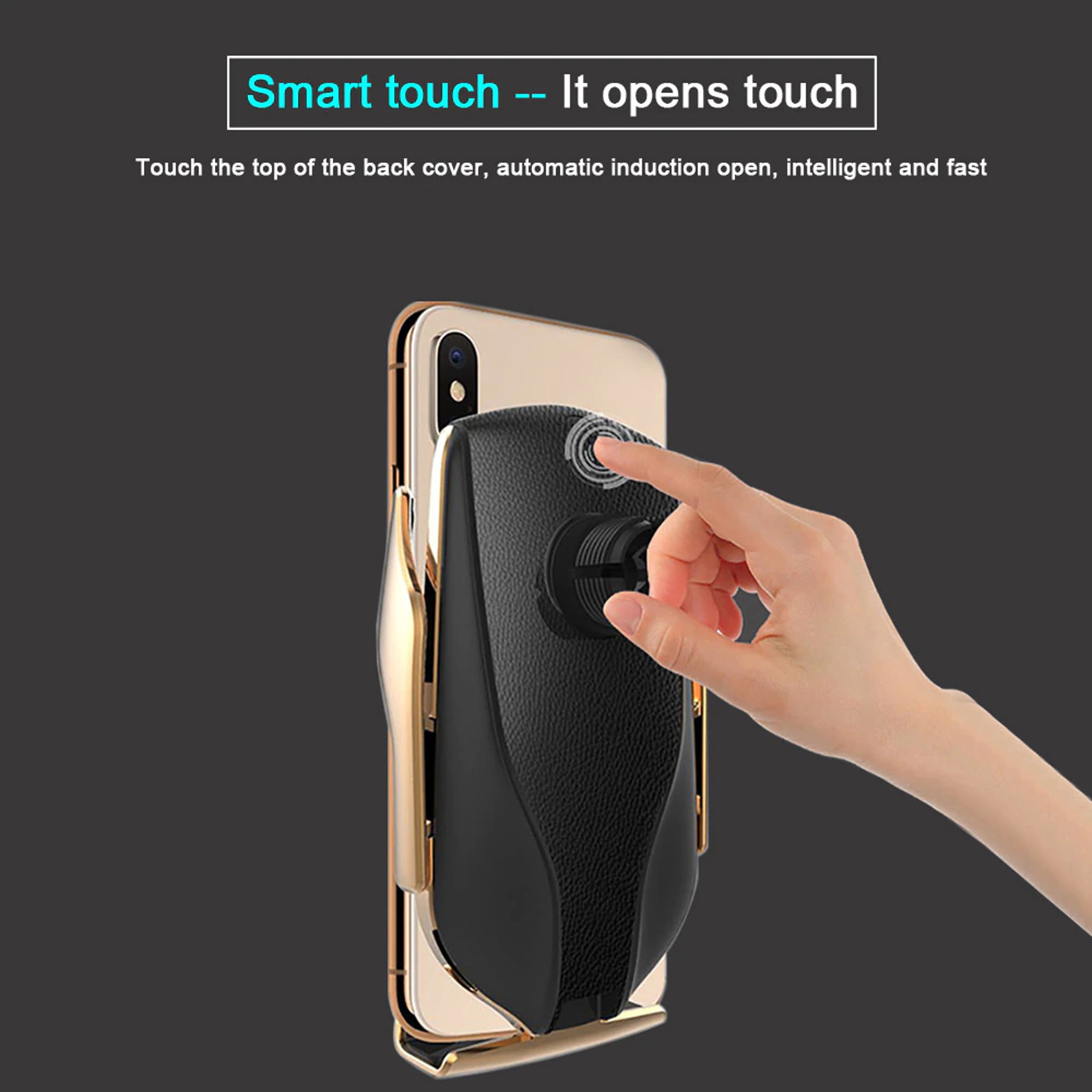 Automatic Clamping Wireless Car Charger Mount 7