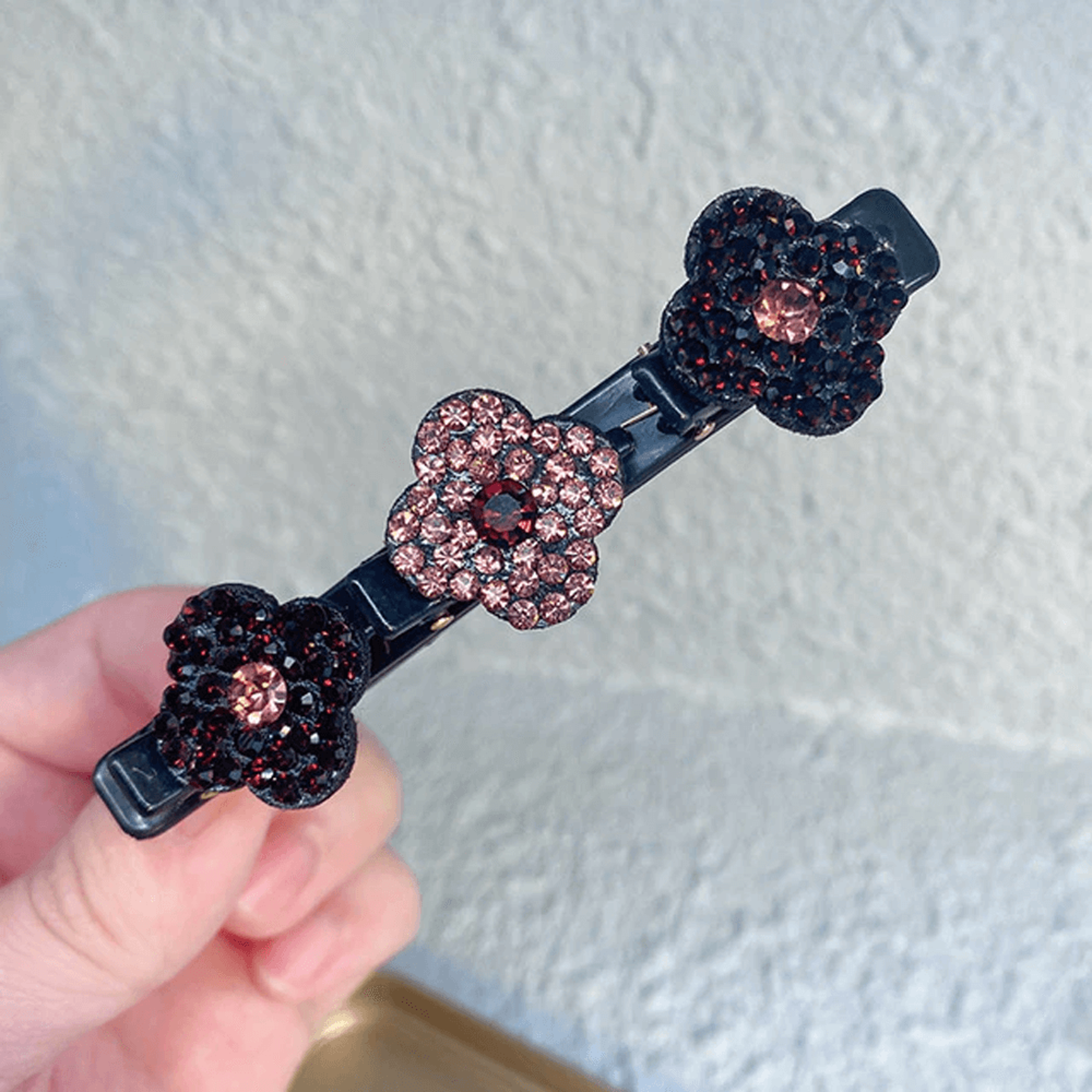 Sparkling Crystal Stone Braided Hair Clips – view 5