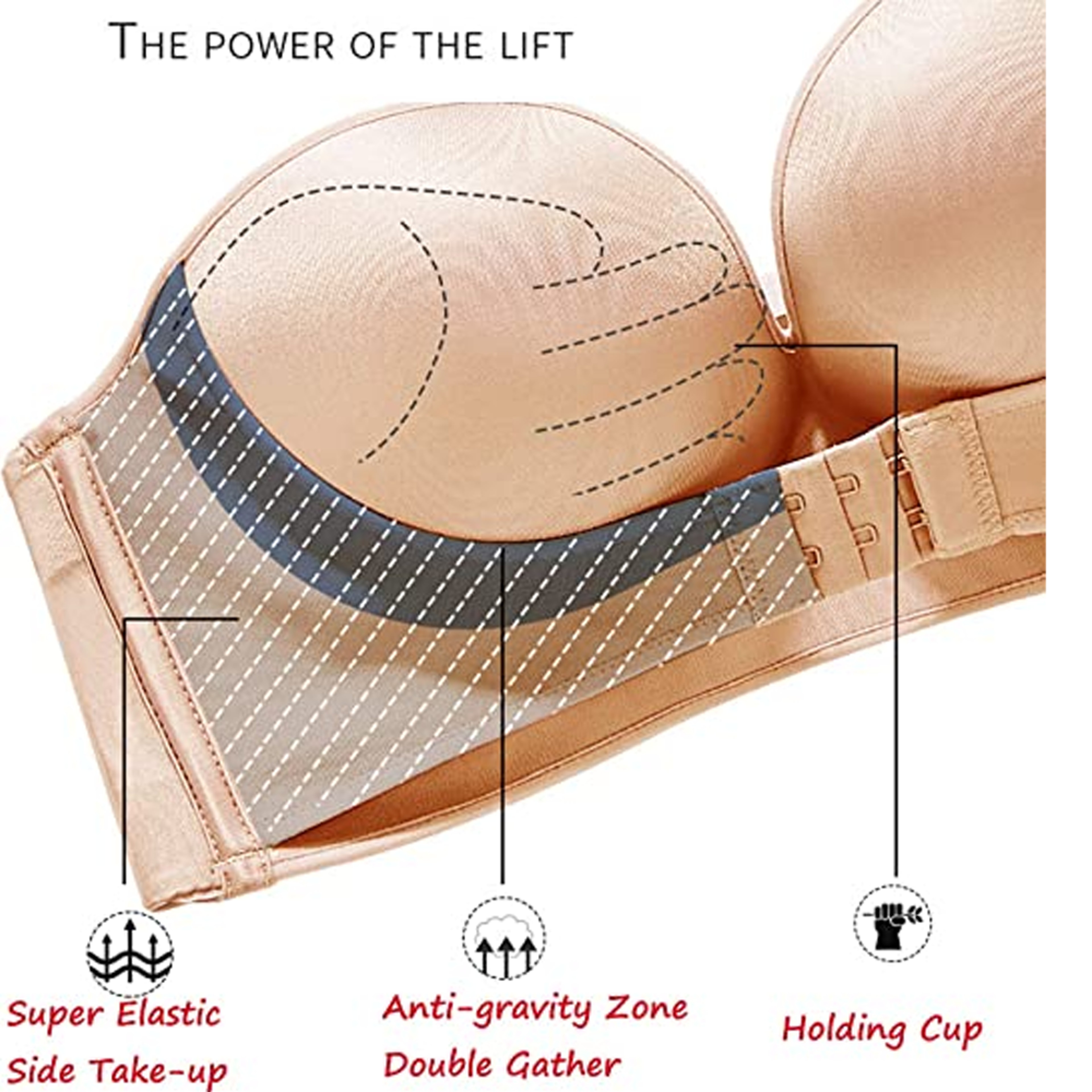 Strapless Front Buckle Lift Bra – view 8