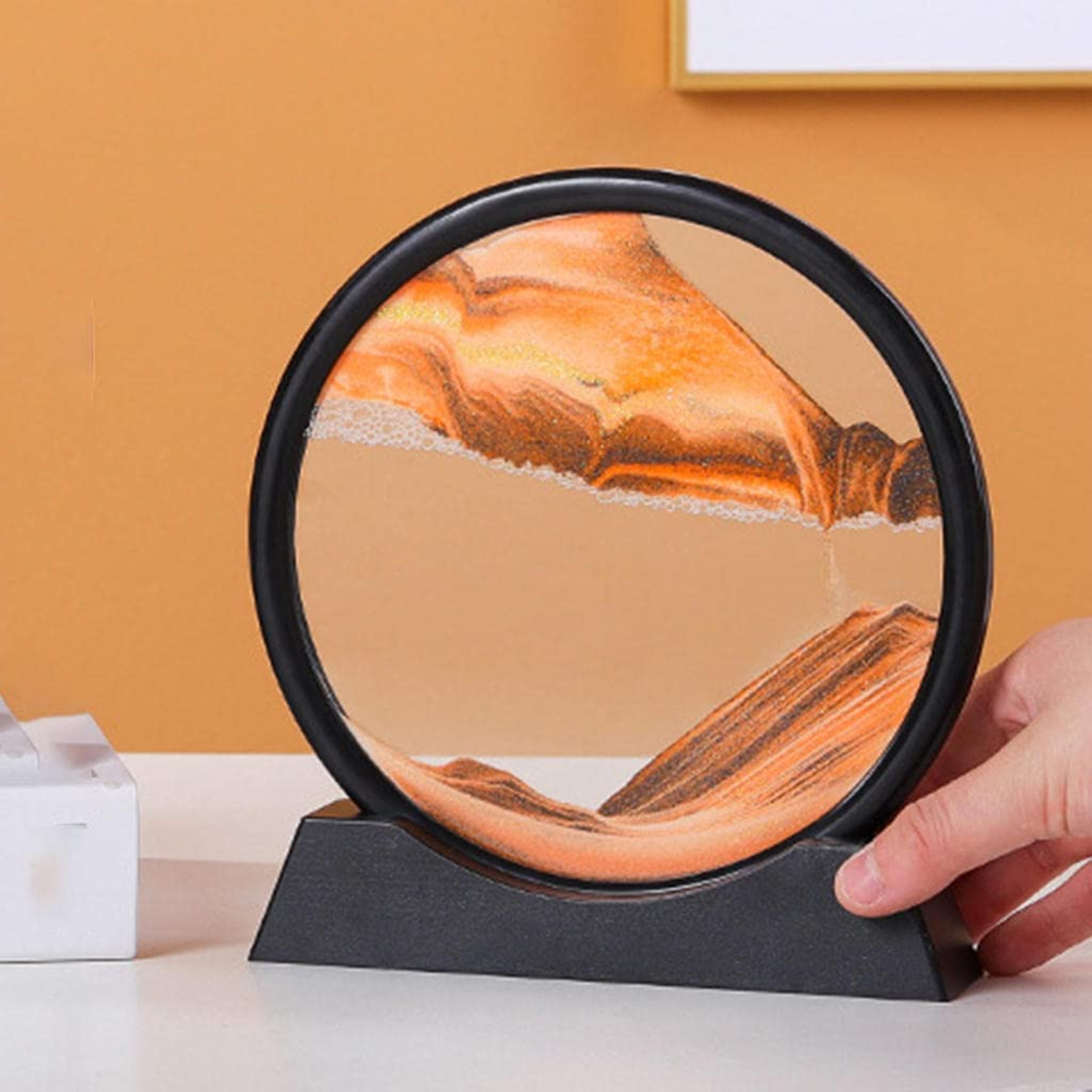 3D Hourglass Deep Sea Sandscape orange