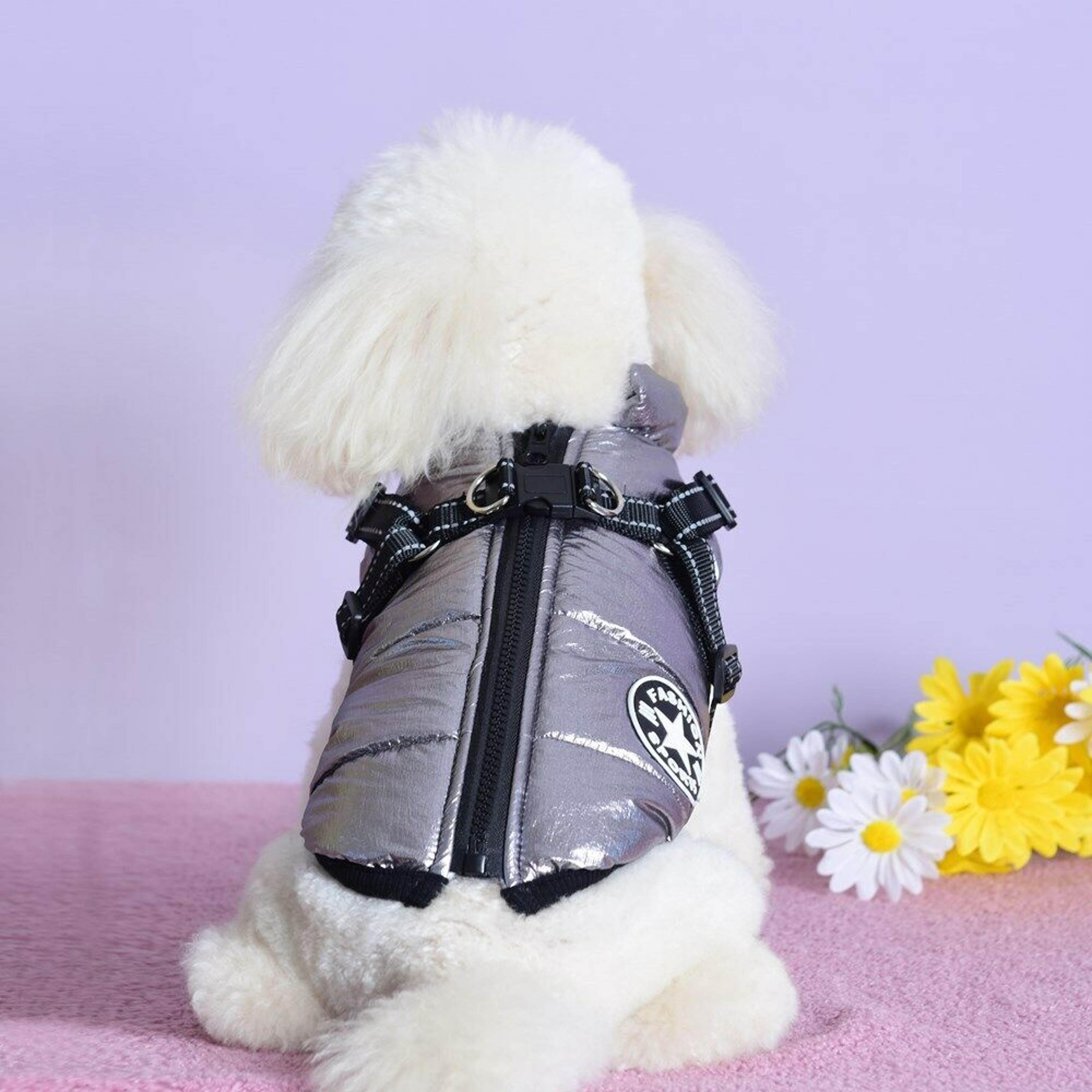 Waterproof Dog Jacket with Harness – view 9