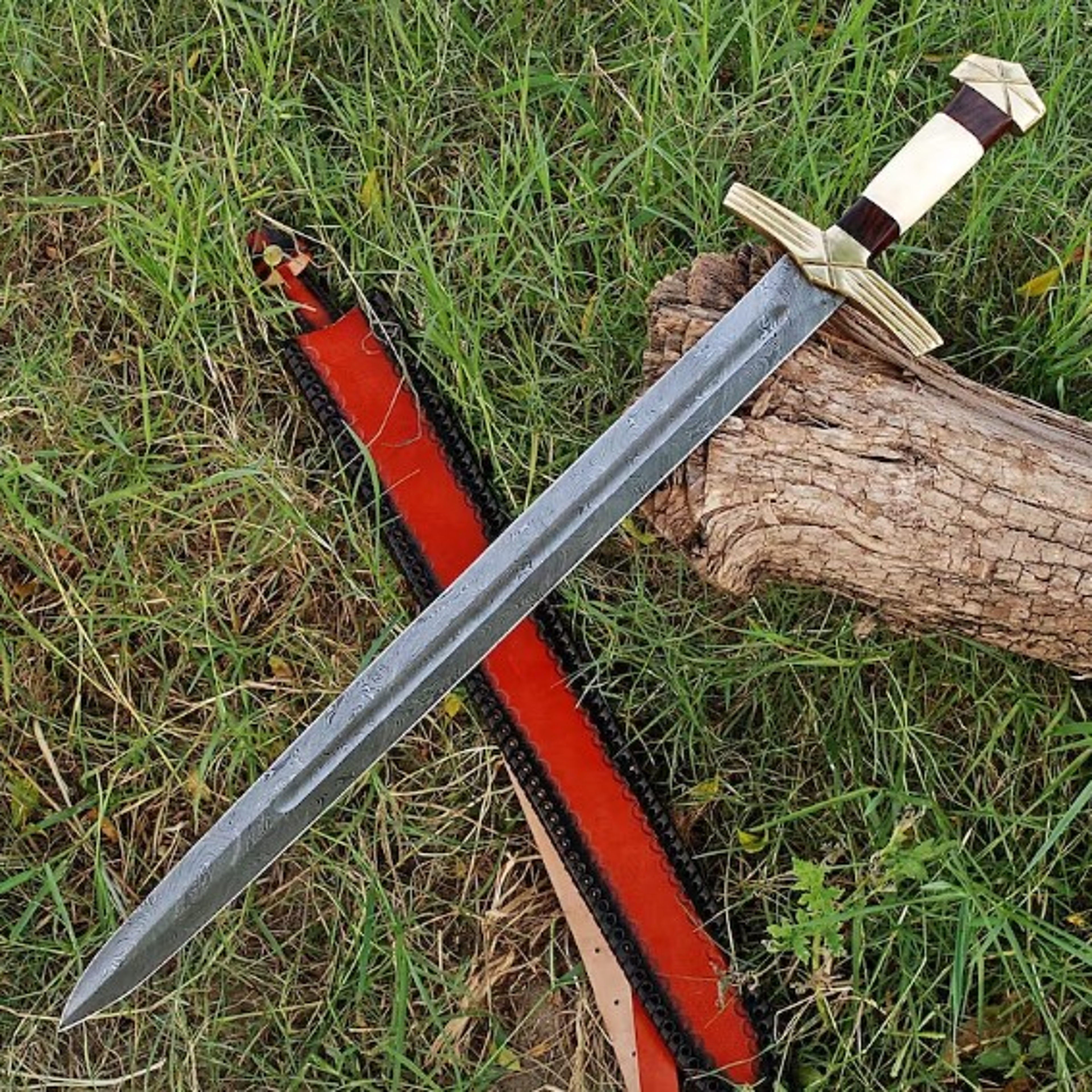 Formidable Viking Ruler Sword | Damascus Steel Hand-Forged Blade – view 2