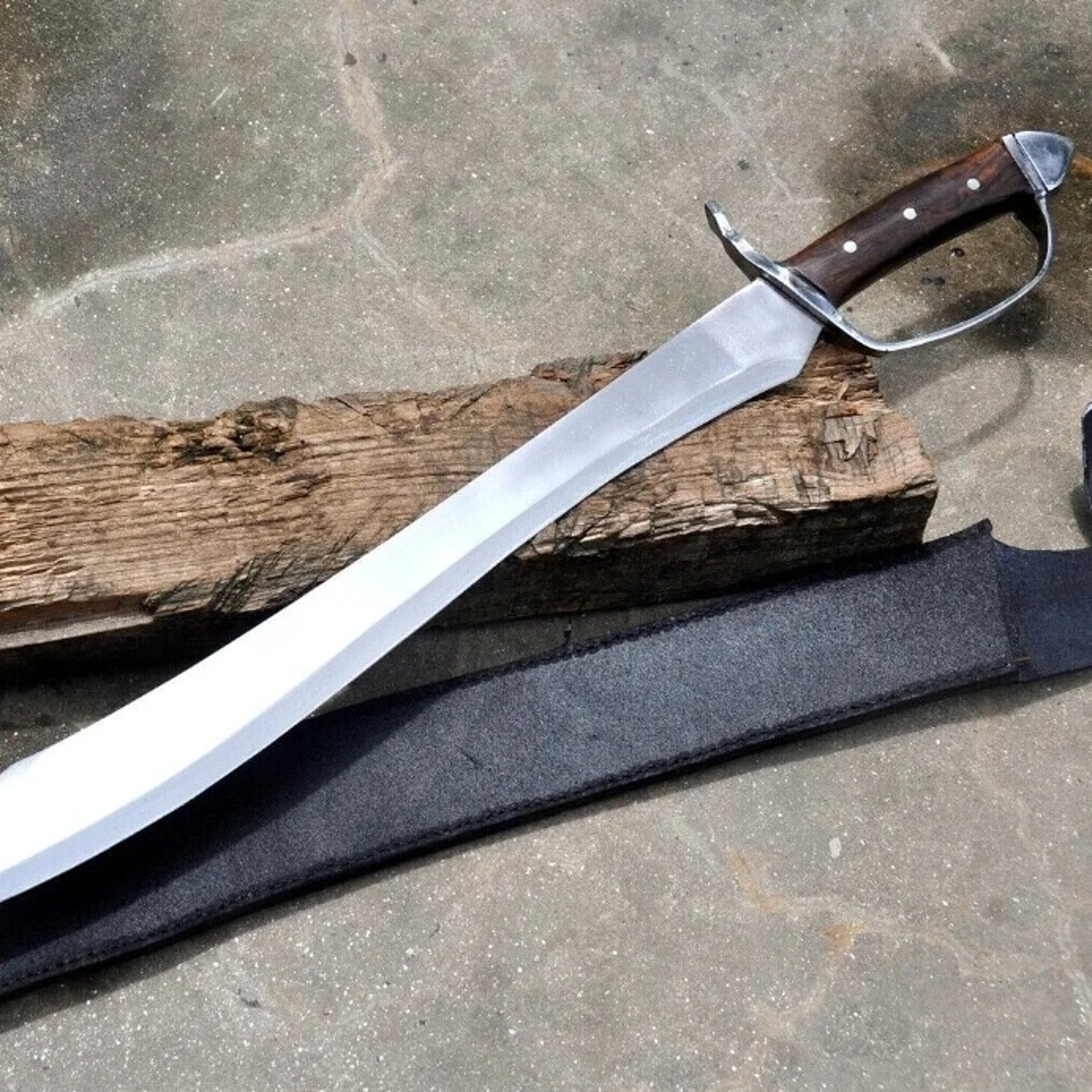 Handmade Hunting Knife Sword With Leather Sheath, Hunting steel sword, steel swords – view 1
