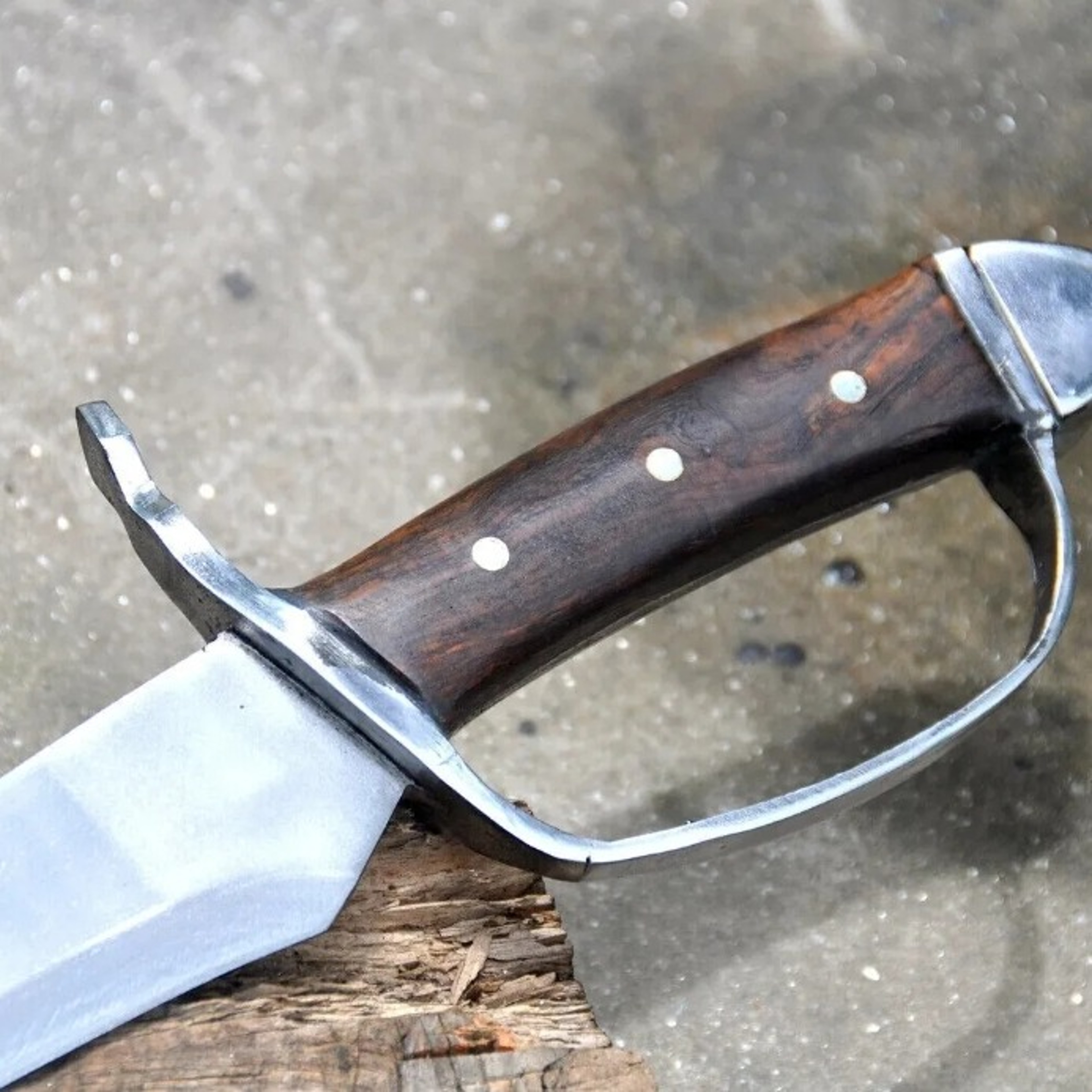Handmade Hunting Knife Sword With Leather Sheath, Hunting steel sword, steel swords – view 2