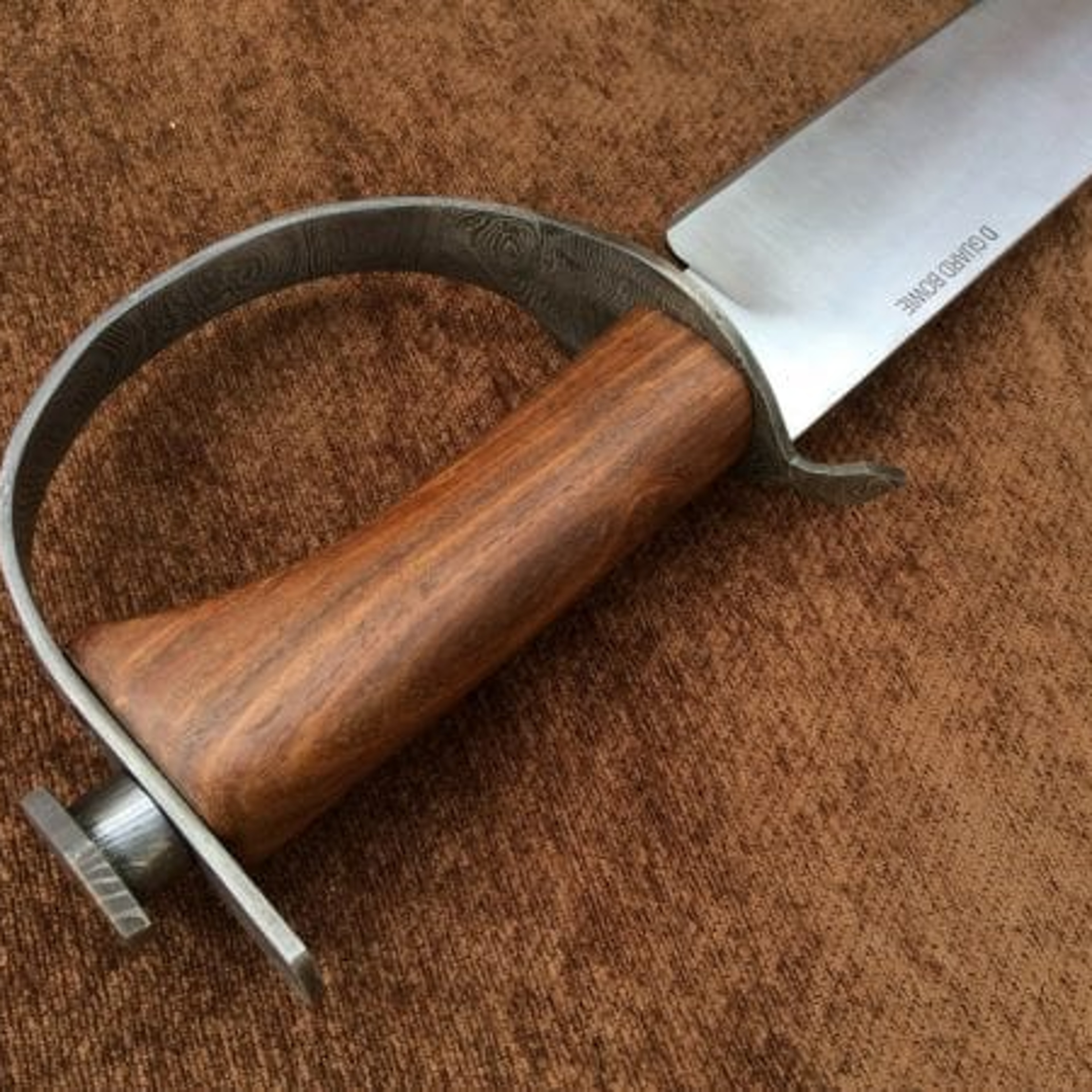 Handmade Carbon Steel, 1095 D Guard Bowie Knife ,Hunting, Fully Functional Hunting Knives – view 3