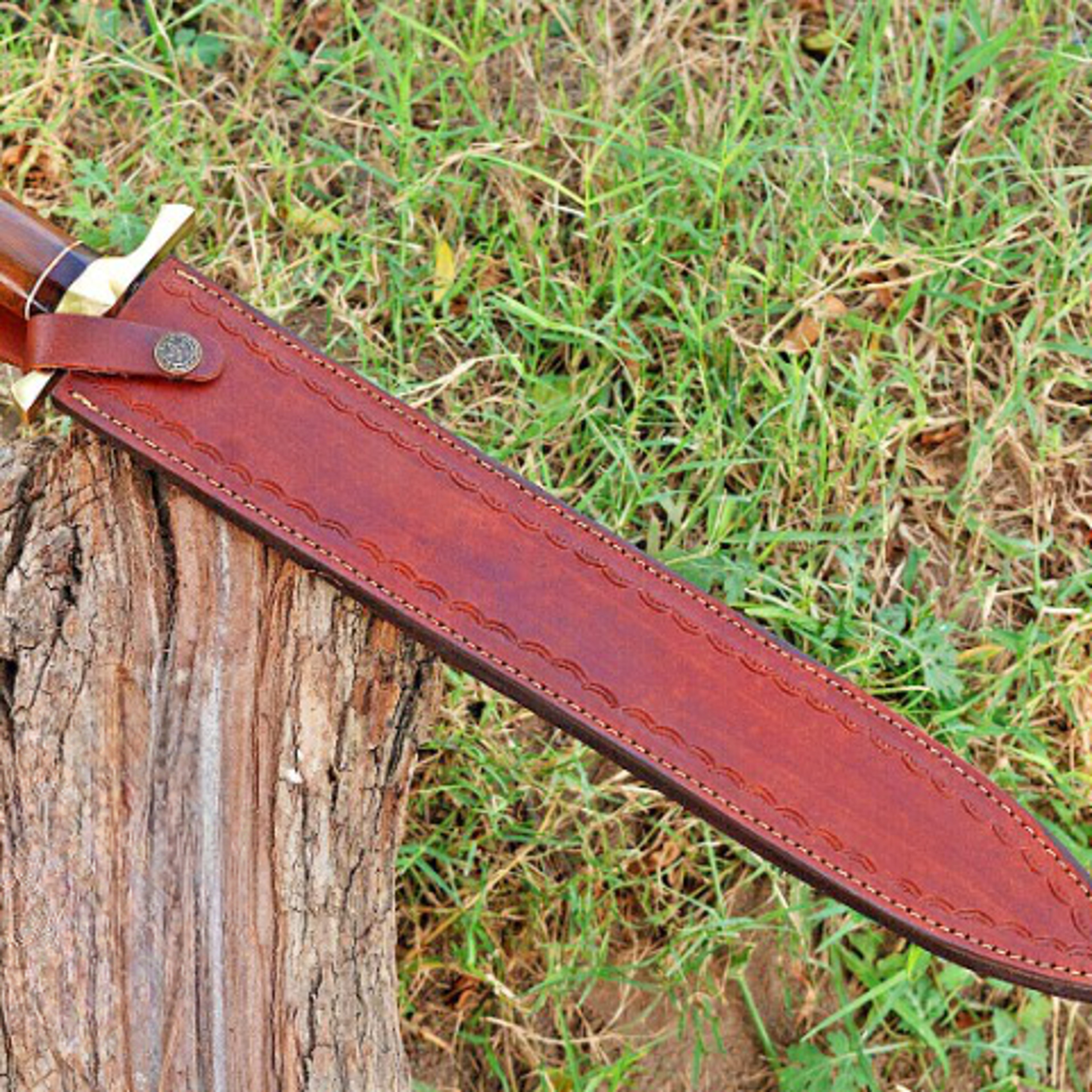 Double Edge Dagger Sword Hand Forged Damascus Steel with Blade Dagger – view 2
