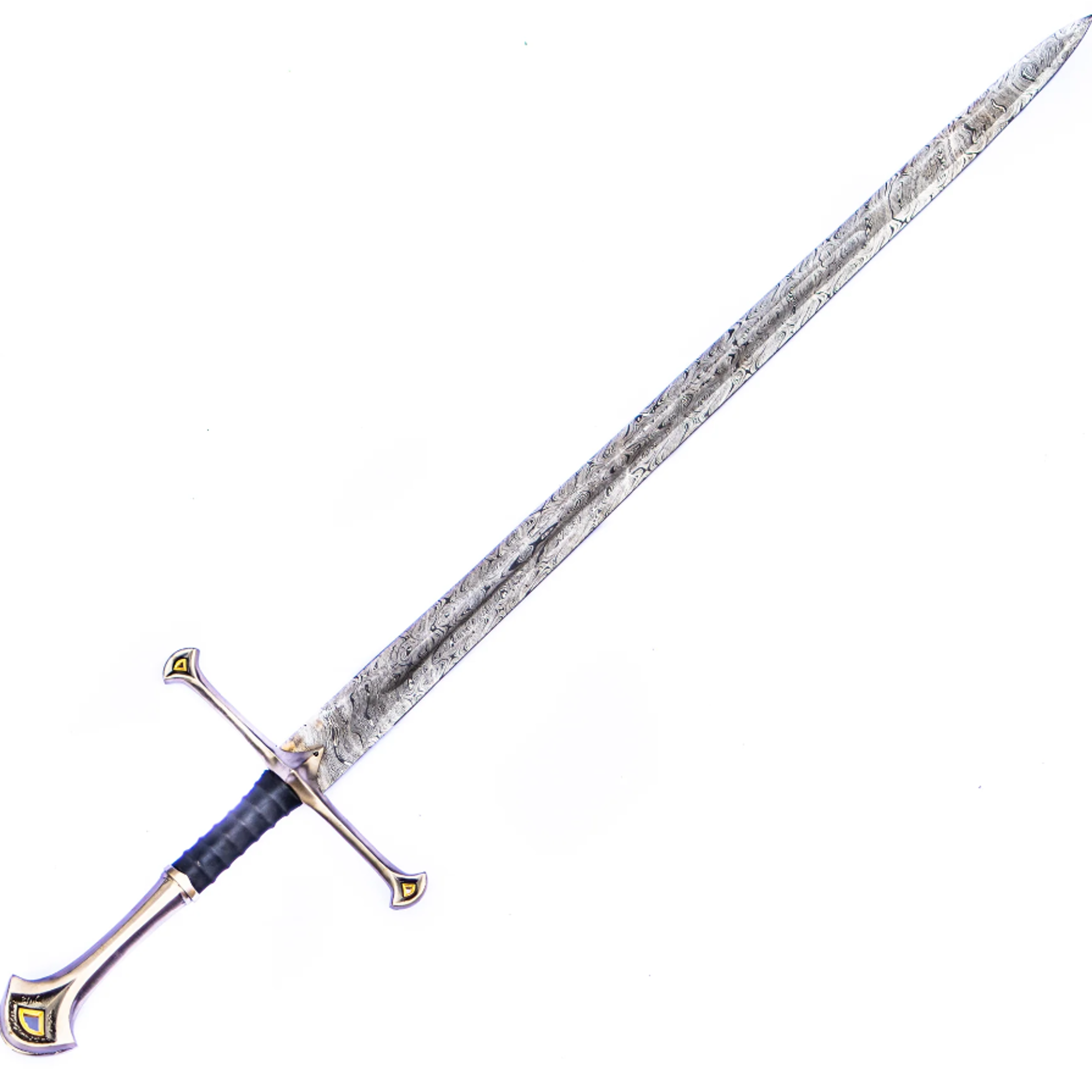 Collectible Swords 42 Inch Damascus Steel Battle Ready Sword, Two Handed Long Sword – view 3