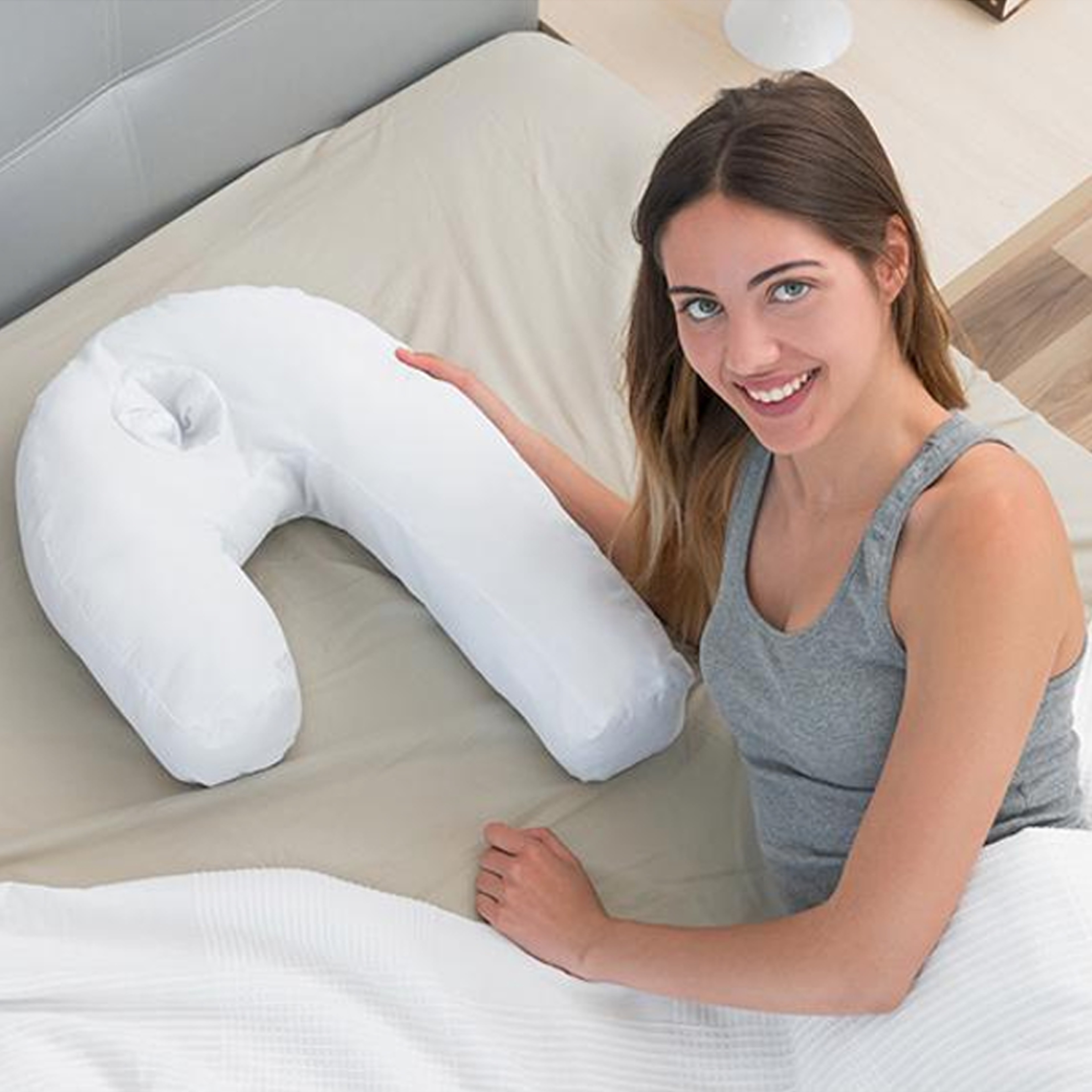 Side Sleeper Pillow To Reduce Ear Compression | Posture-Friendly Pillow Aids Peaceful Sleep | Ergonomic Soft Pillow – view 6