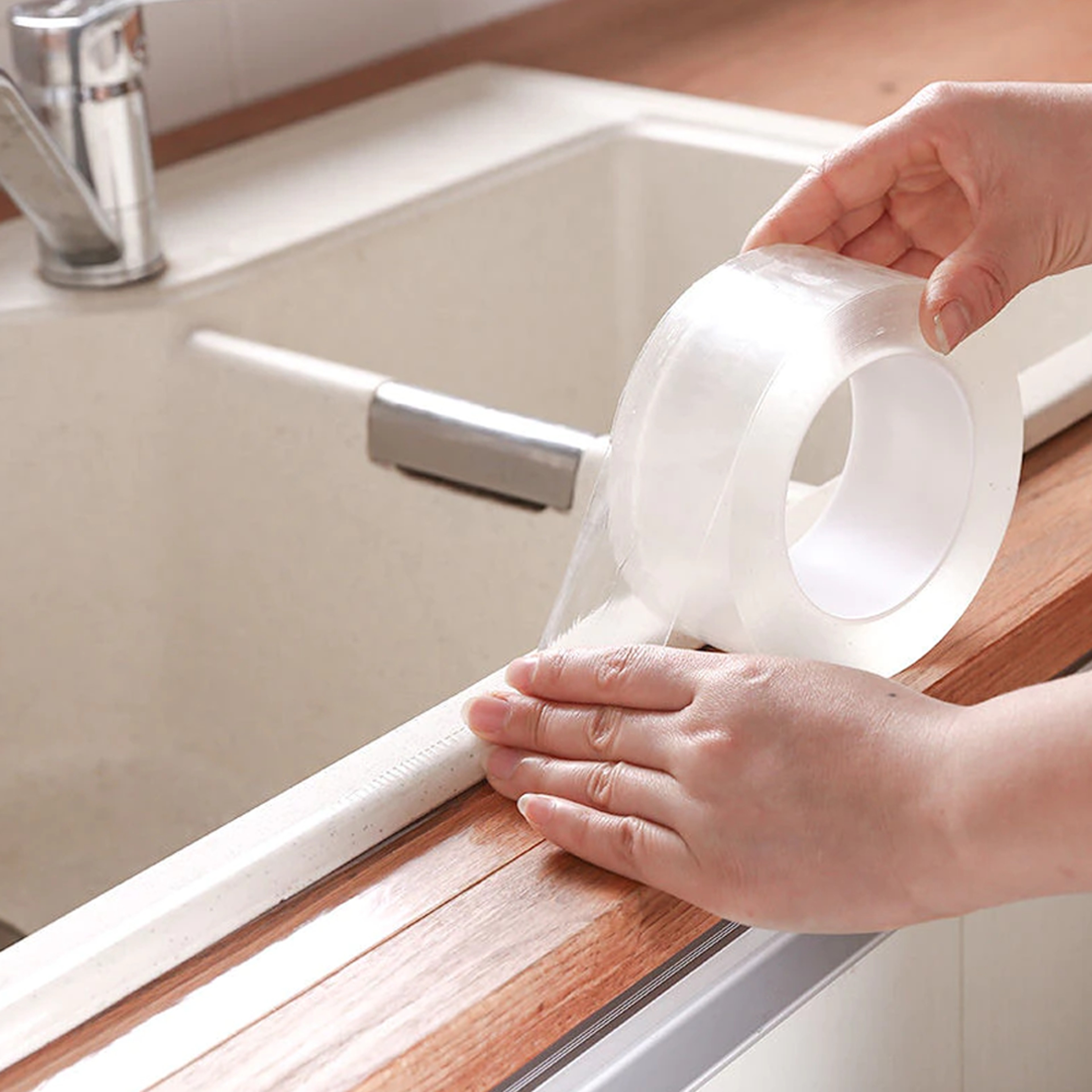 Mess-Free Adhesive Nano Magic Tape - Waterproof, Heavy-Duty, Double-Sided, and Reusable, for Different Tasks – view 5