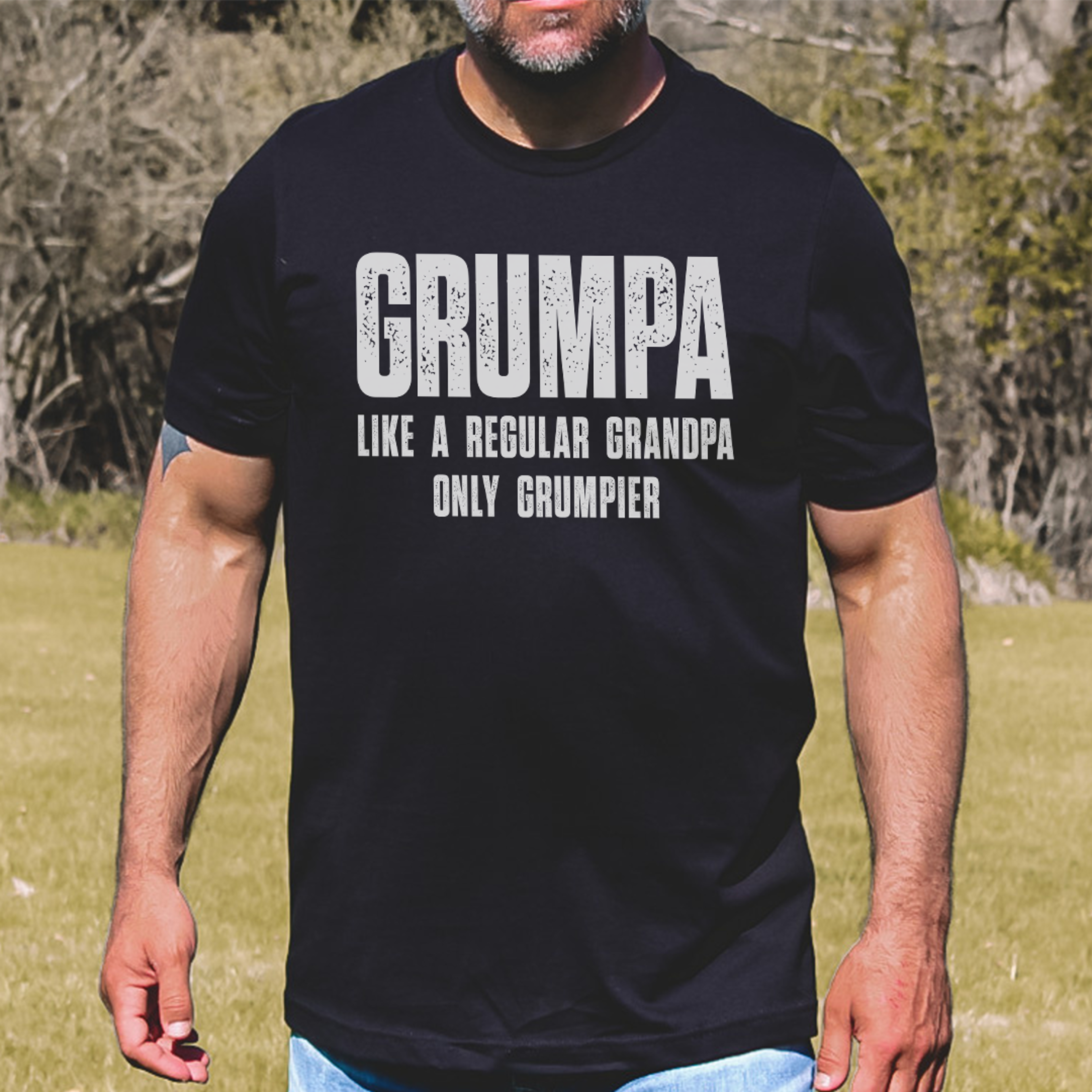Grumpa Like a Regular Grandpa Only Grumpier Tee – view 2