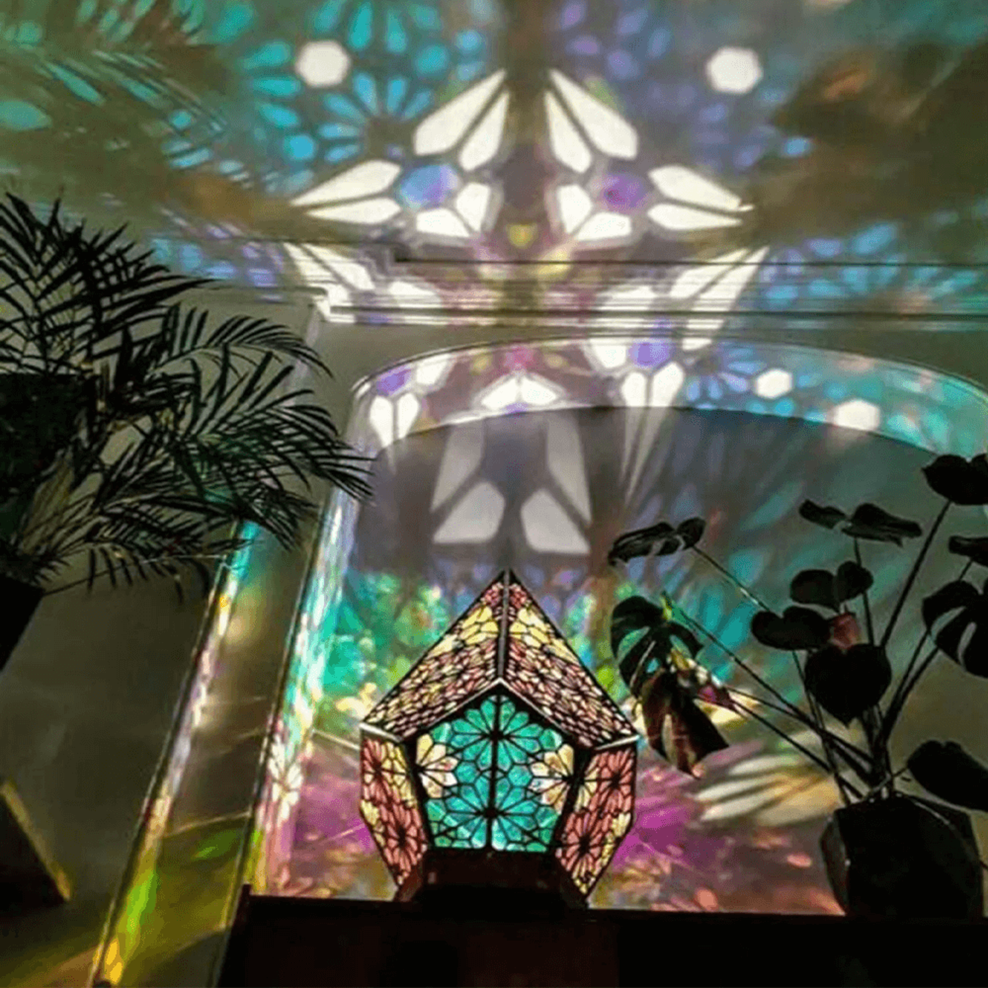 Geometric Bohemian Decor Star Projector Lamp – view 4