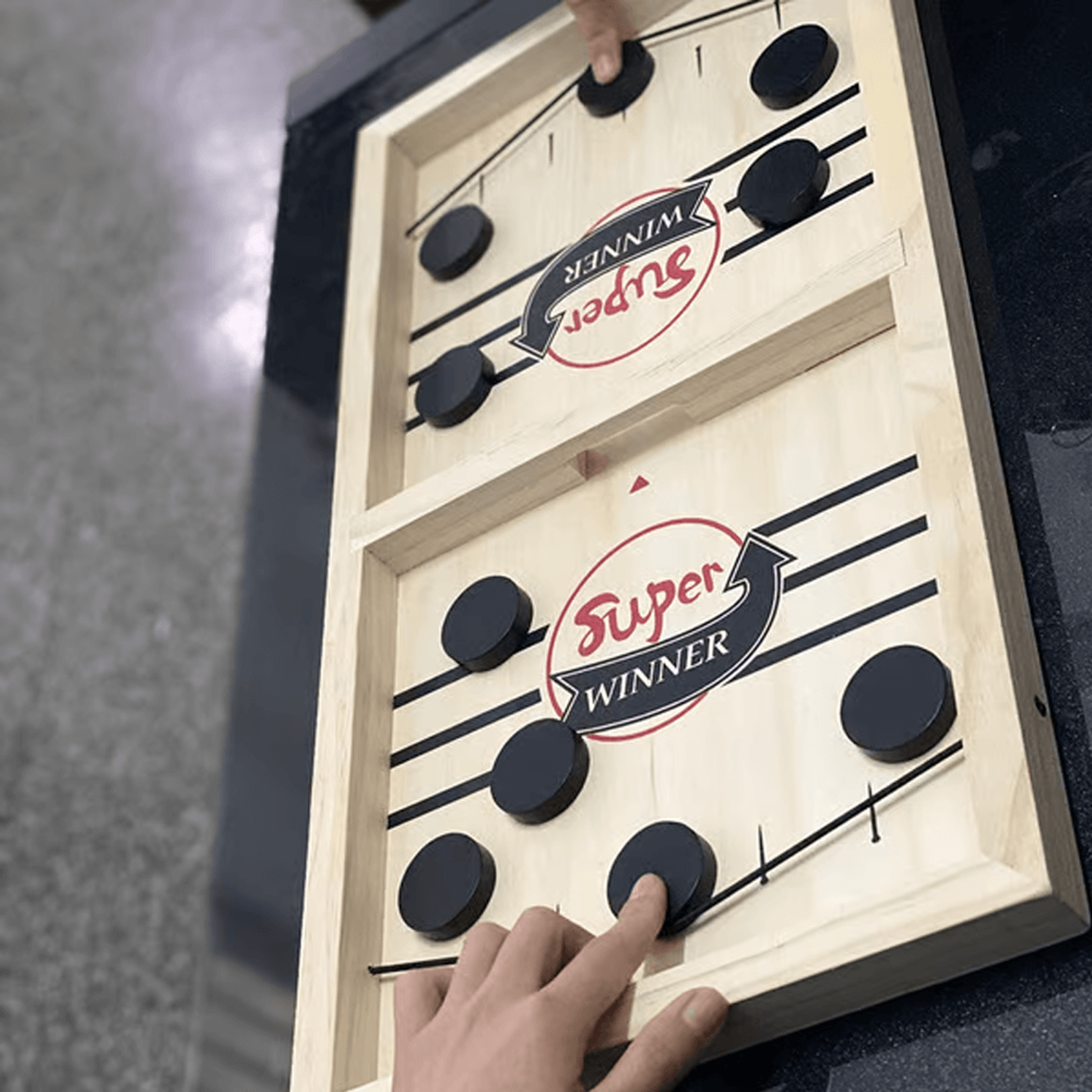 Family Fun & Anti-Anxiety Wooden Slingshot Puck Game 6