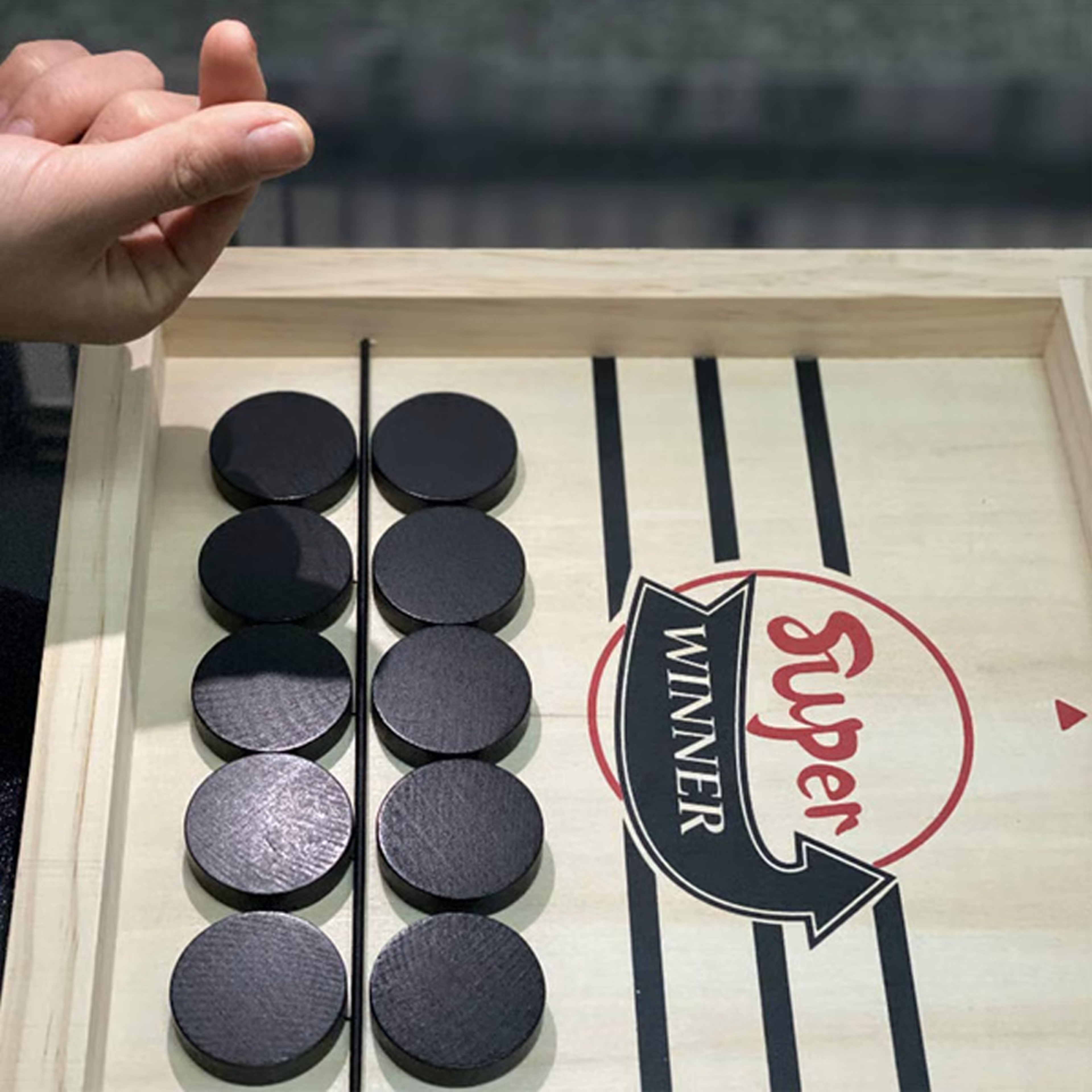 Family Fun & Anti-Anxiety Wooden Slingshot Puck Game 4