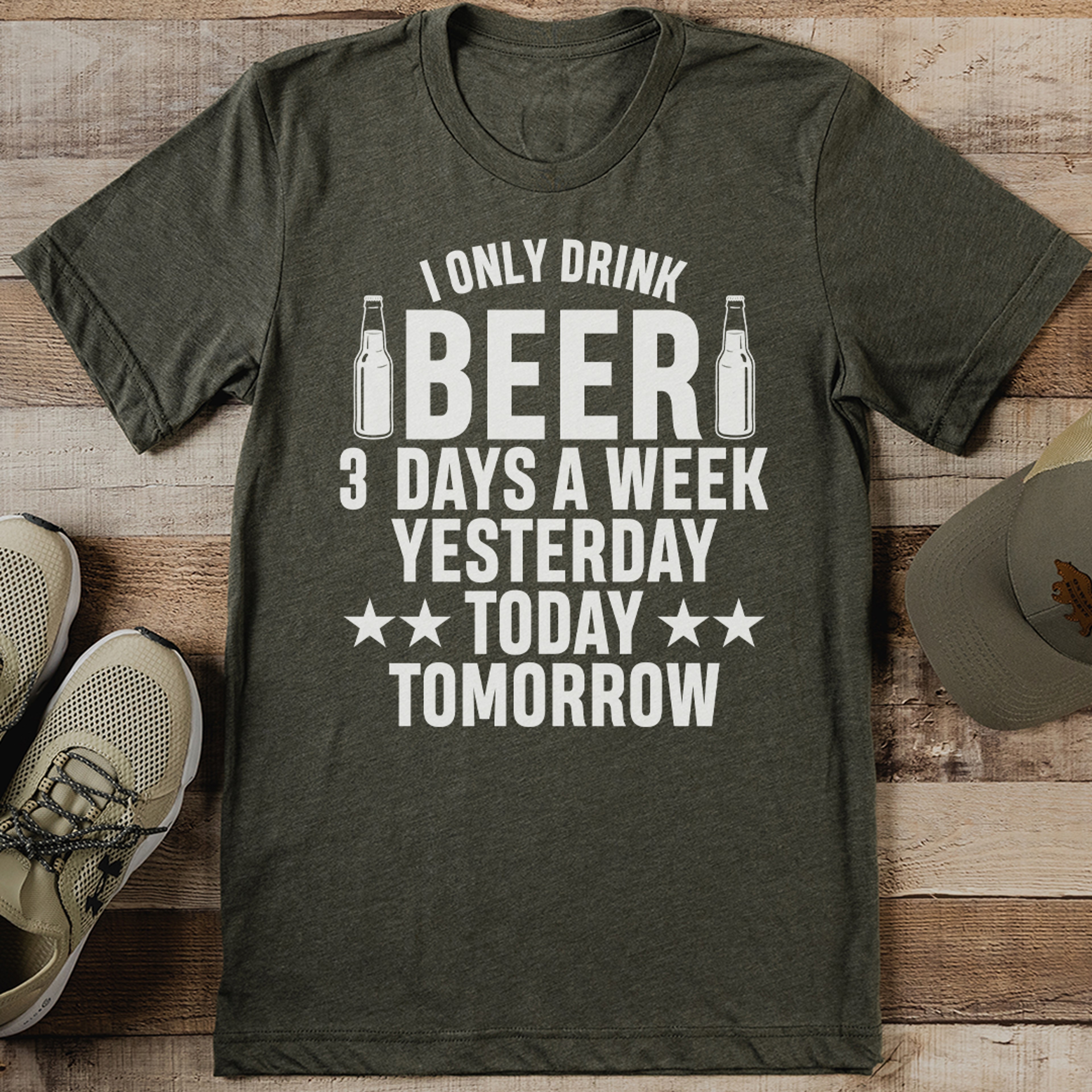 I Only Drink Beer 3 Days A Week Tee – view 3