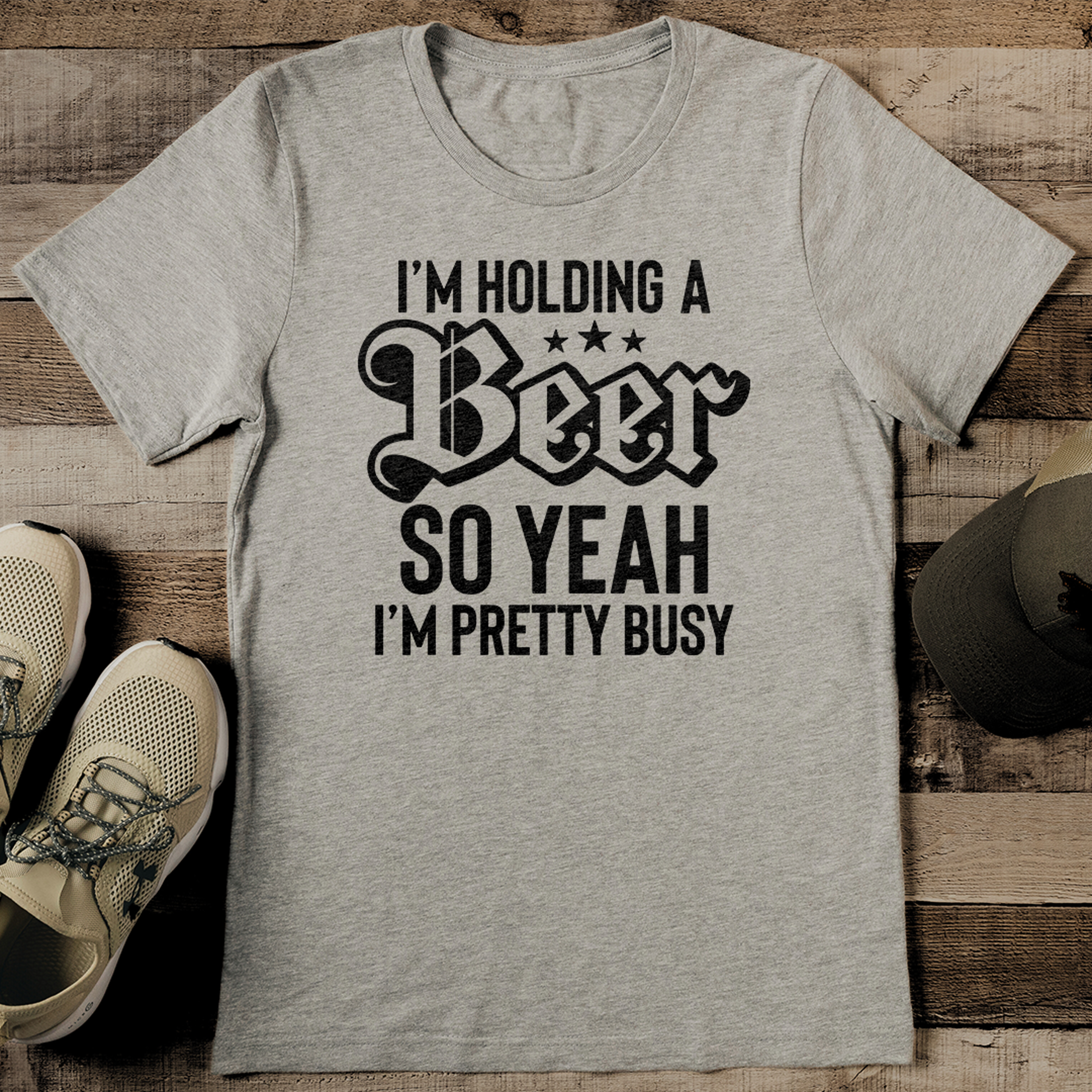 I’m Holding A Beer So Yeah I’m Pretty Busy Tee – view 2