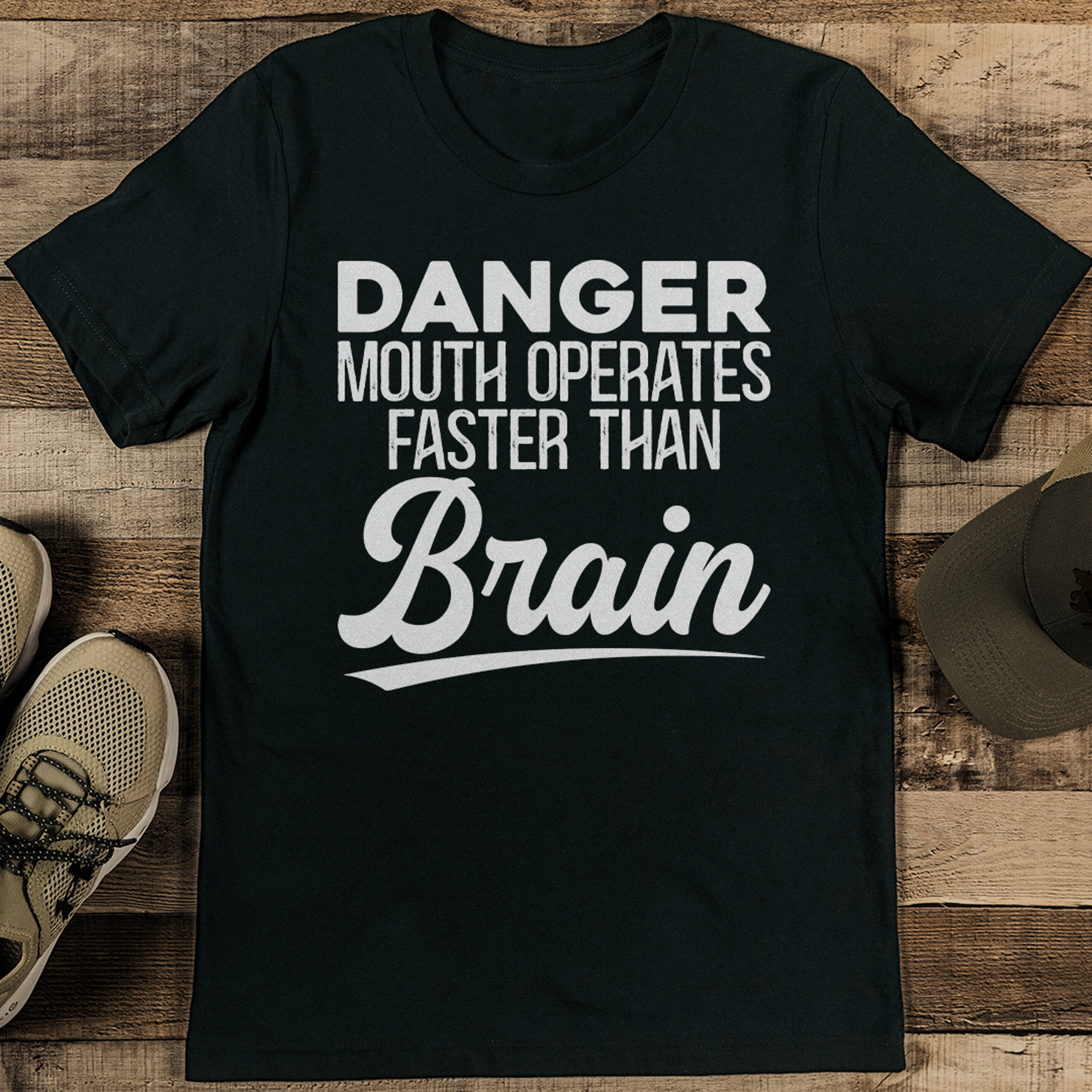 Danger Mouth Operates Faster Than Brain Tee – view 2