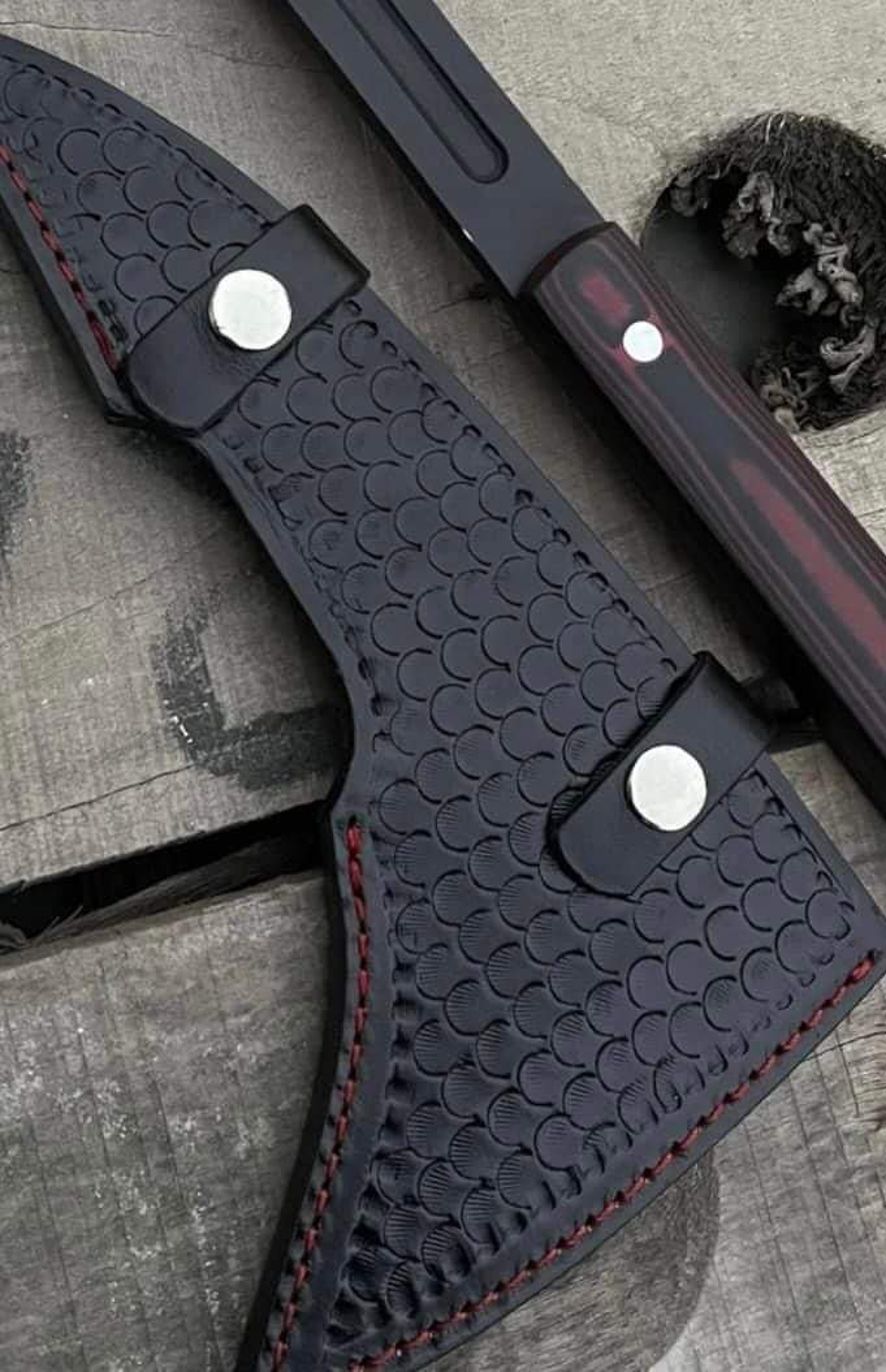 hunting axe, viking axe, with rose wood, engraved cutting axe, anniversary gifts for her, gifts for him, camping axes – view 3
