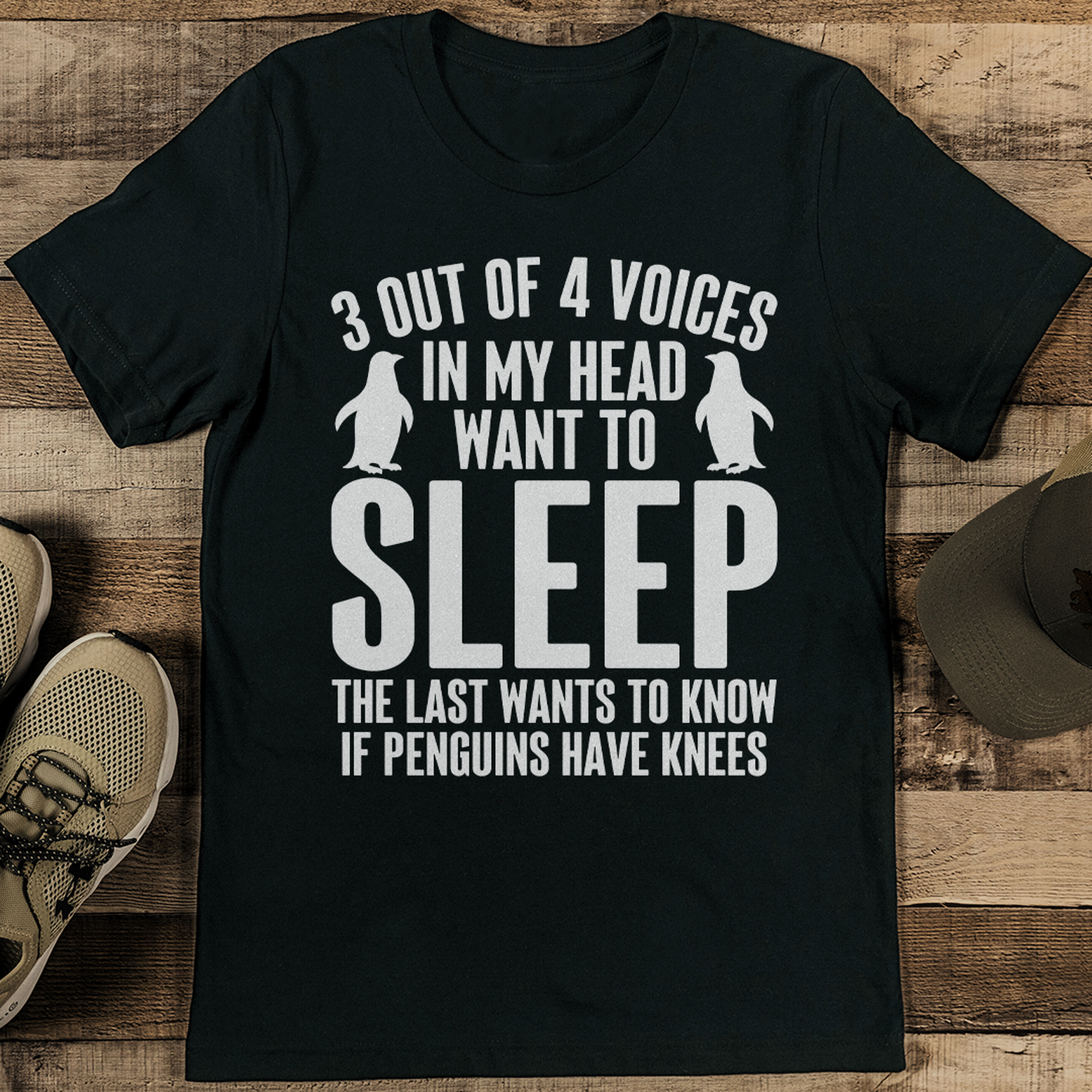 3 Out Of 4 Voices In My Head Want To Sleep Tee – view 3