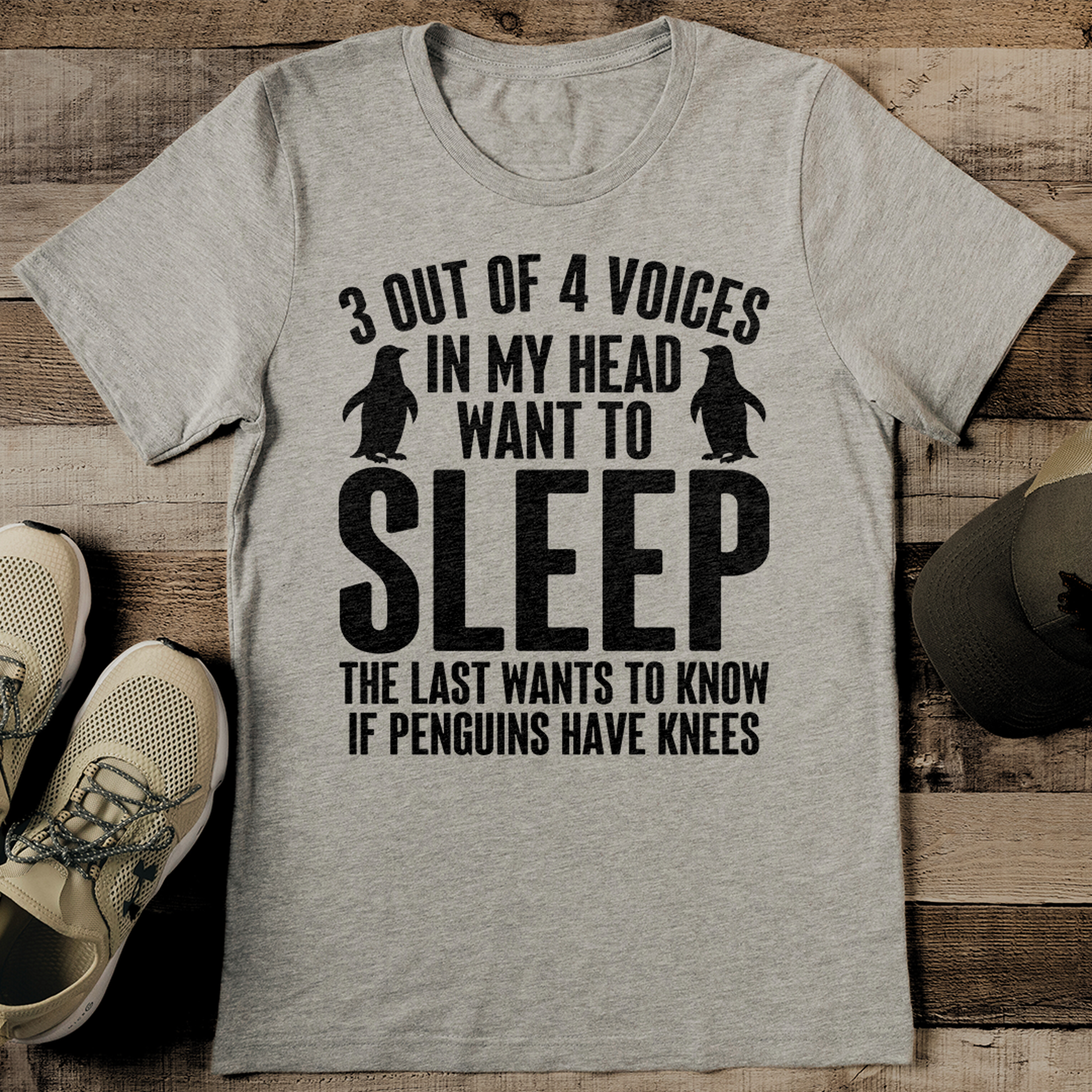 3 Out Of 4 Voices In My Head Want To Sleep Tee – view 1