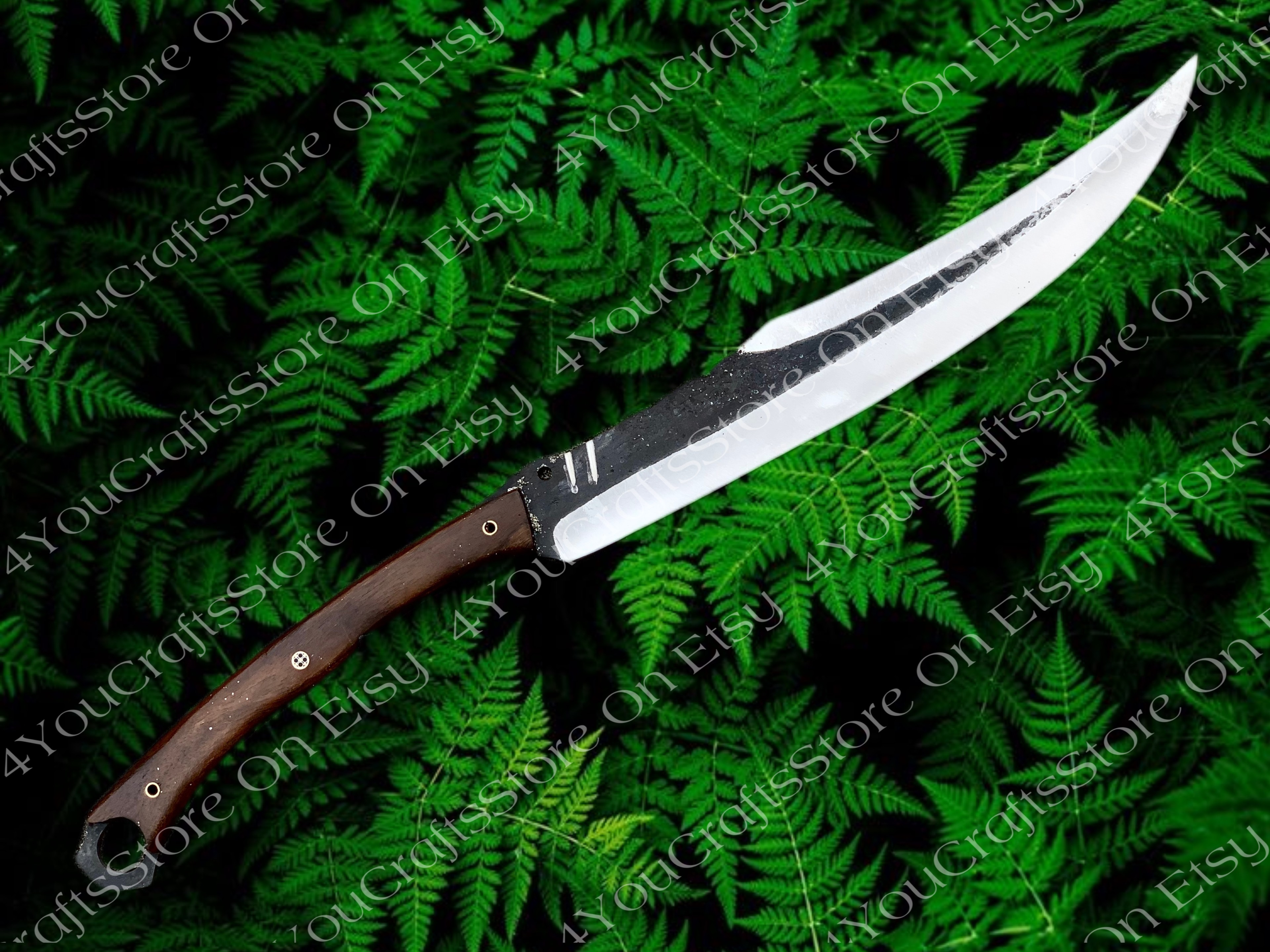 Beautiful Handmade Sirupate Sword Knife With Carbon Steel Blade And Rose Wooden Handle – view 1