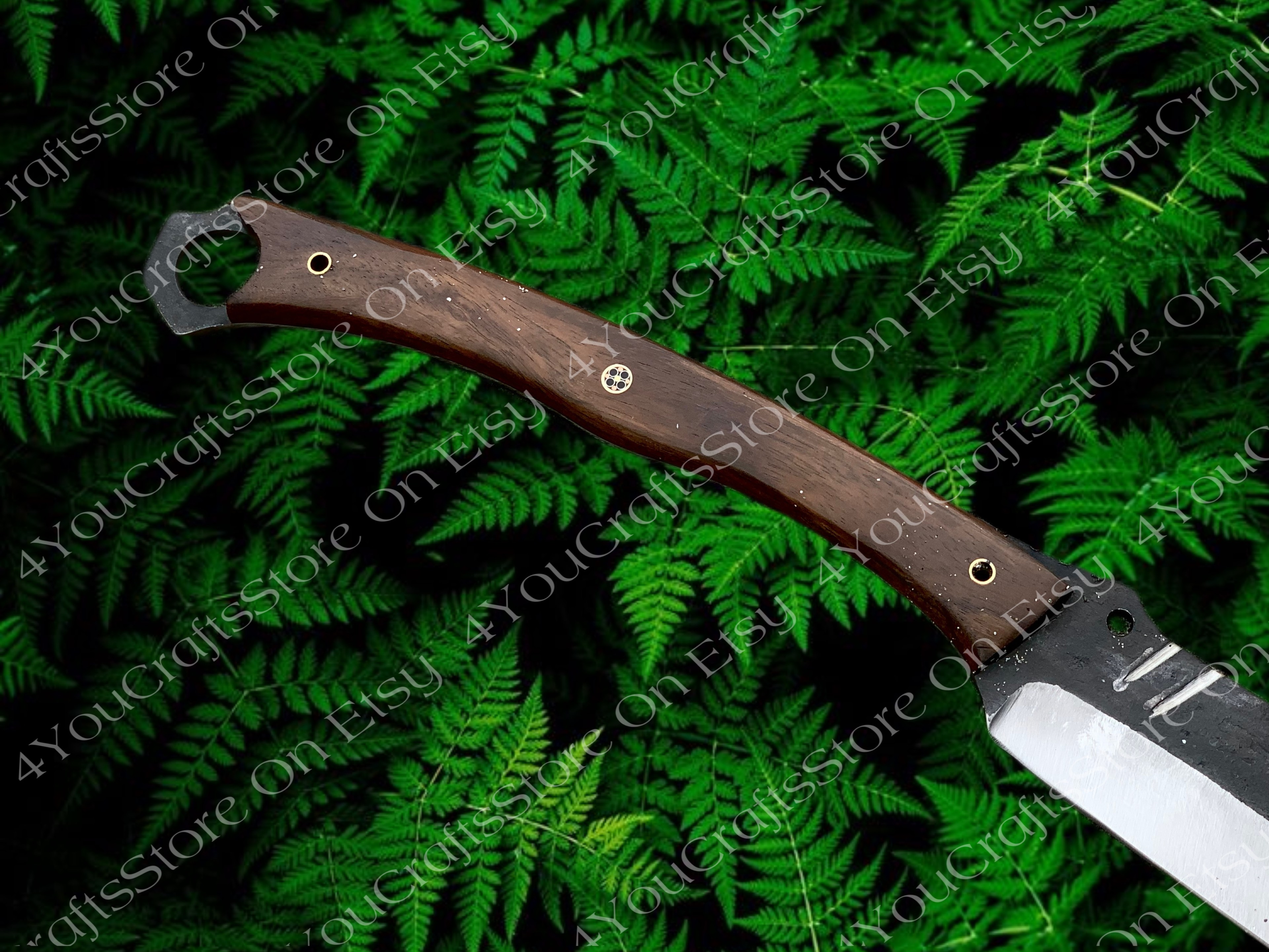 Beautiful Handmade Sirupate Sword Knife With Carbon Steel Blade And Rose Wooden Handle – view 3