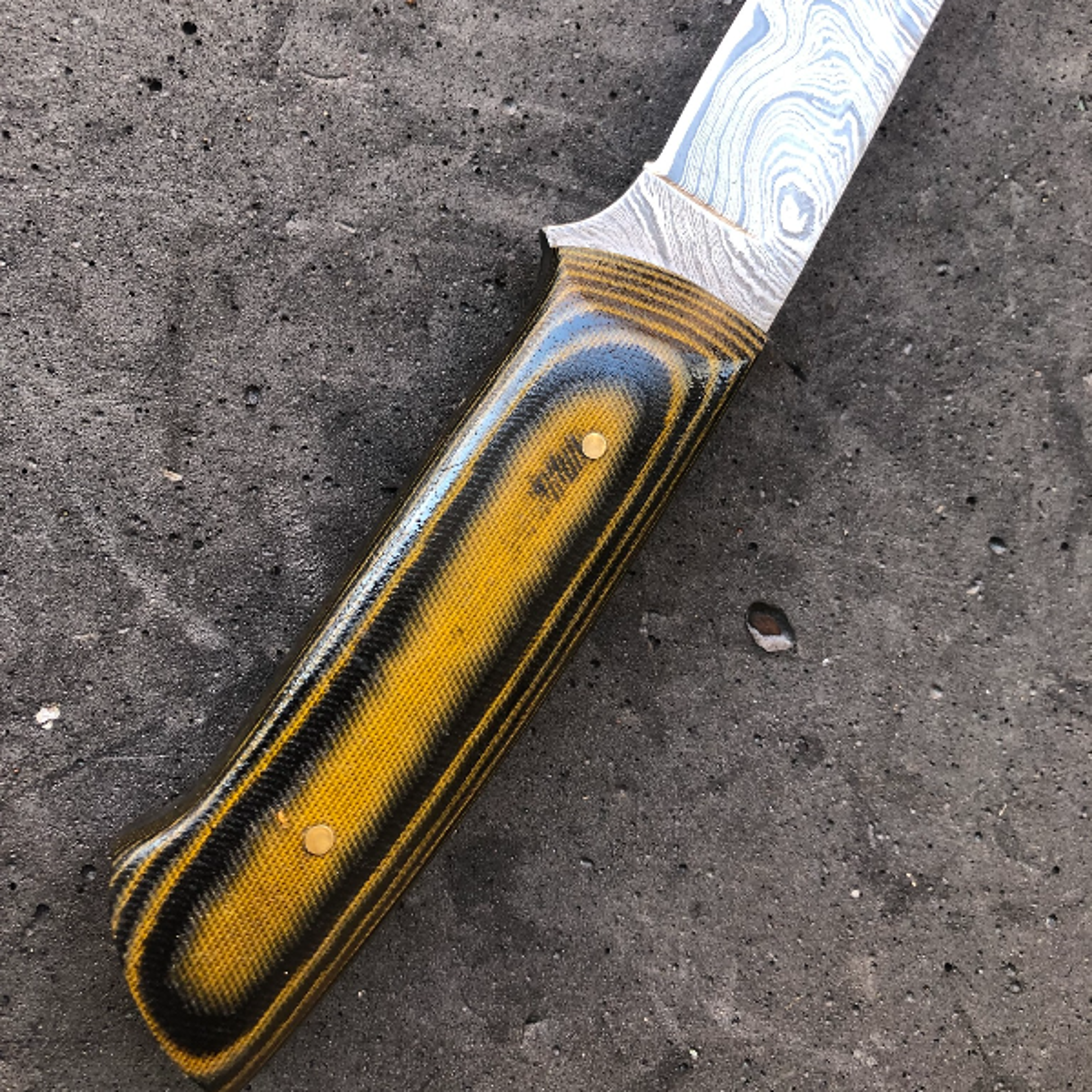 Customize D2 steel 12 inches hunting knife micarta handel with pure leather sheath – view 5