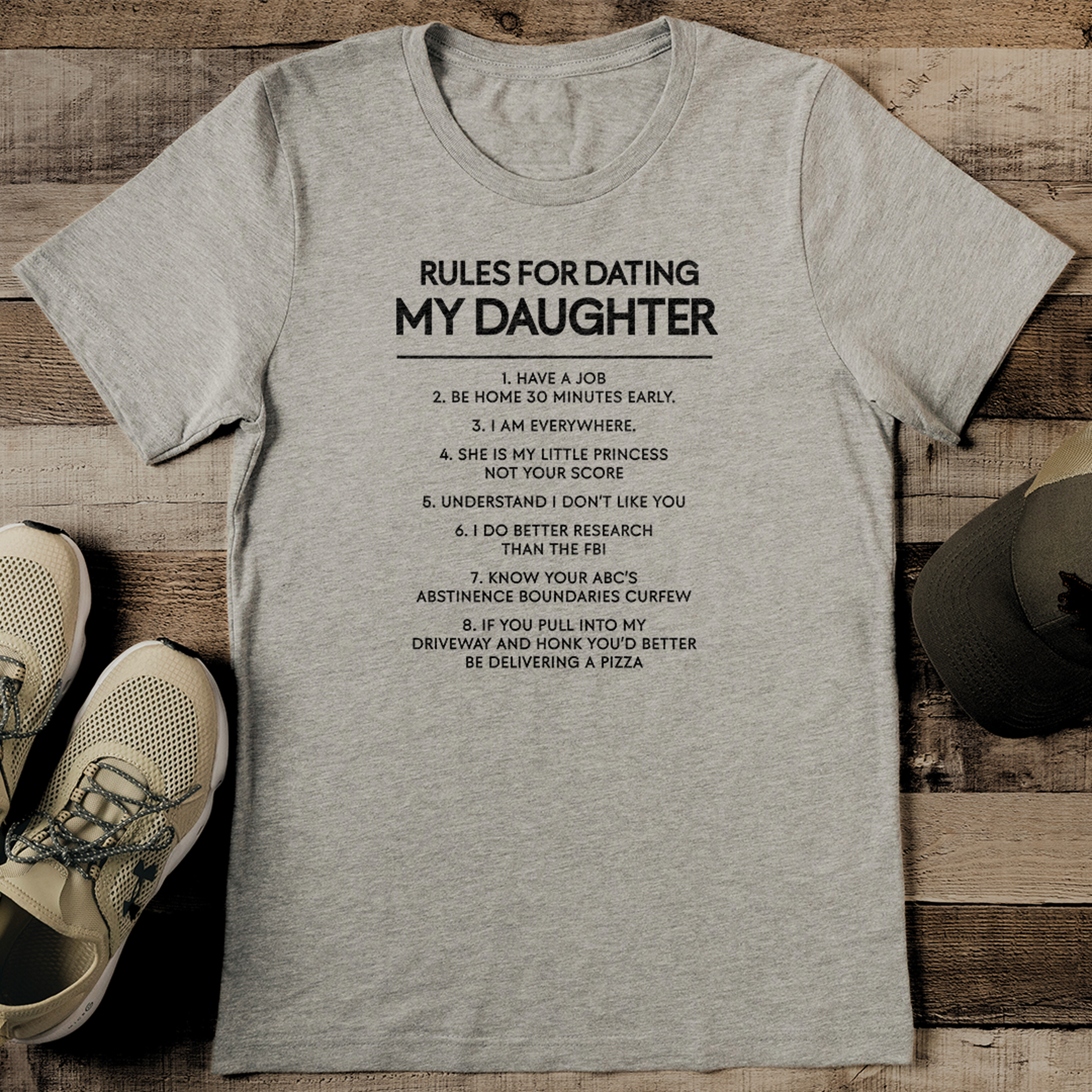 Rules For Dating My Daughter Tee – view 2