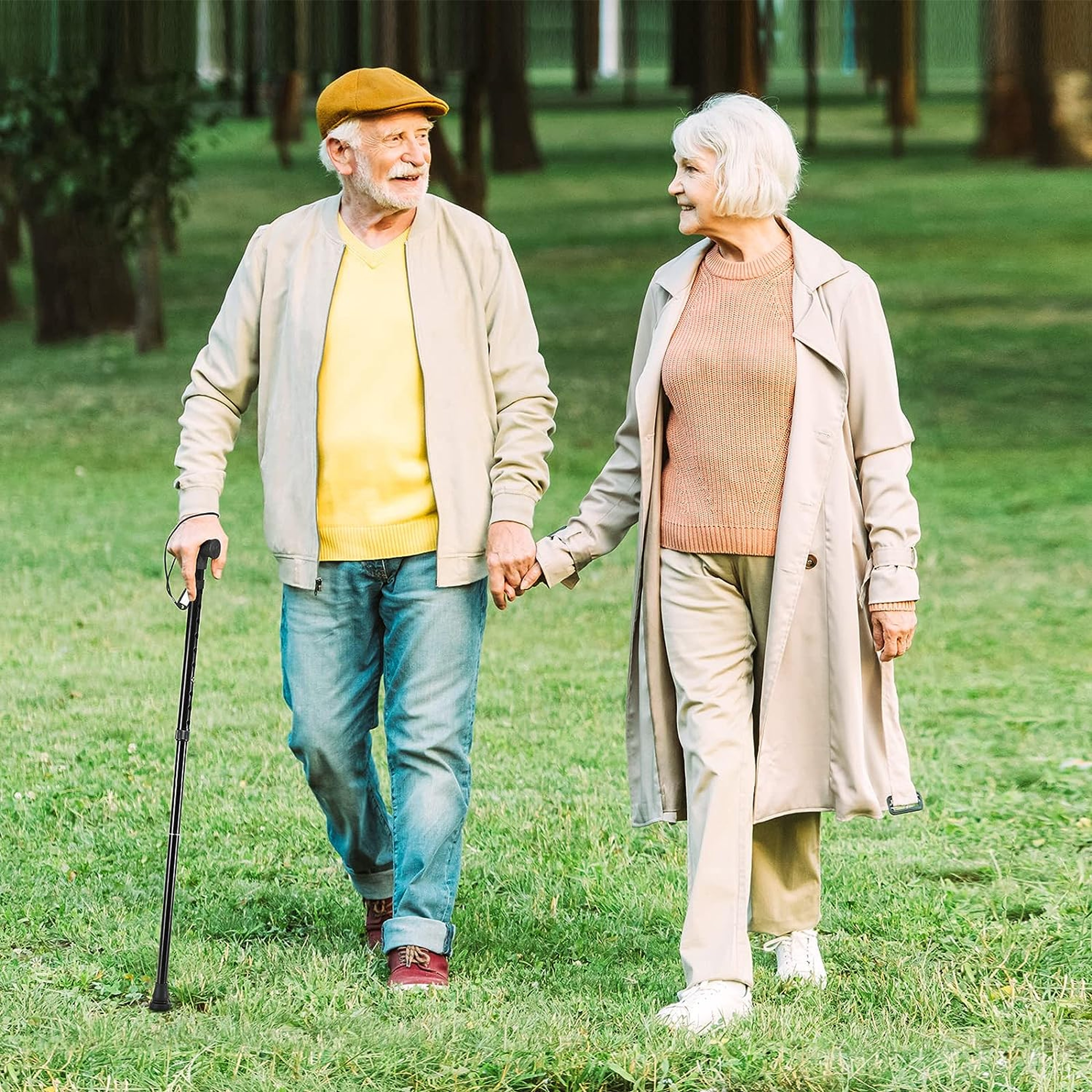 Adjustable Folding Aluminum Walking Cane – view 1