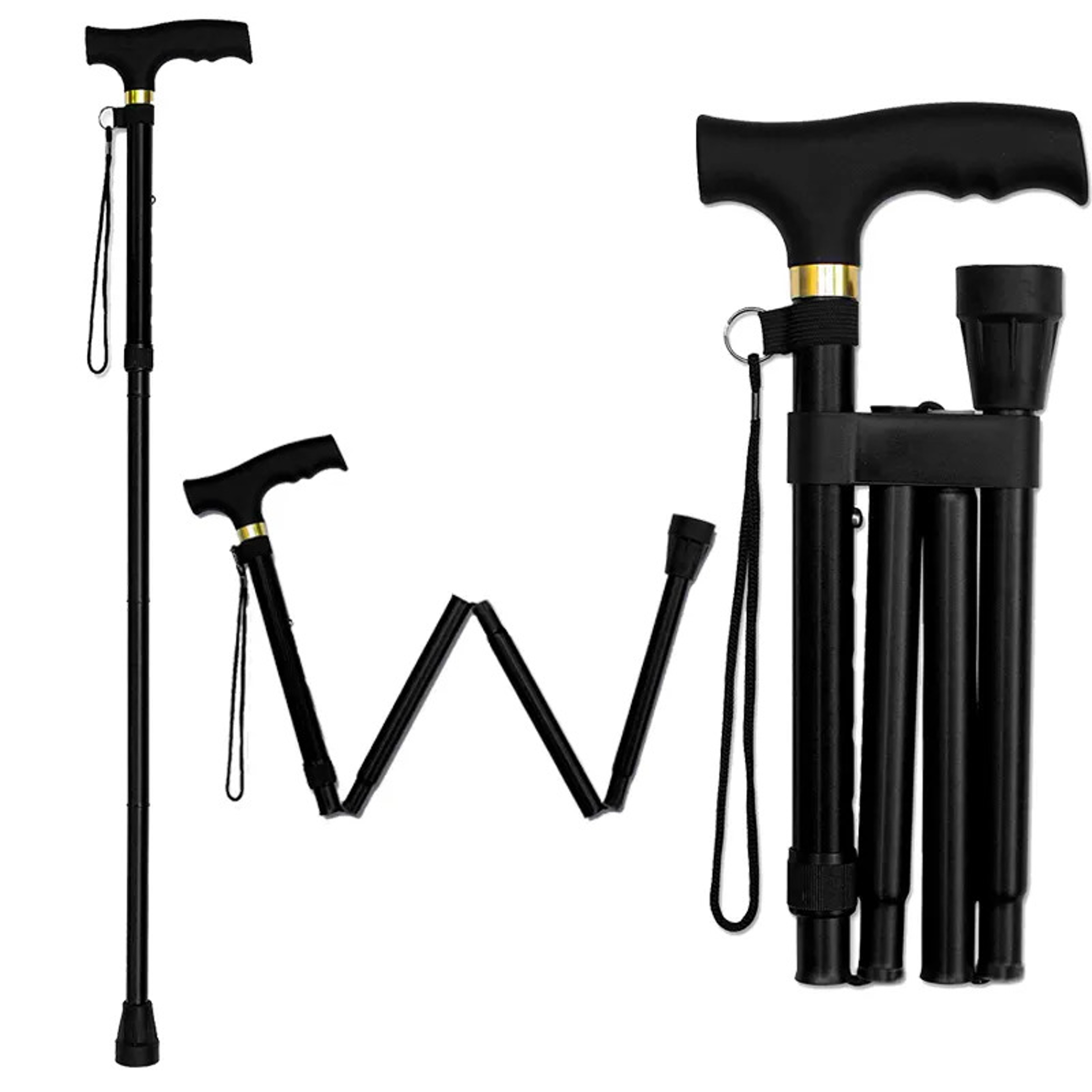 Adjustable Folding Aluminum Walking Cane – view 2