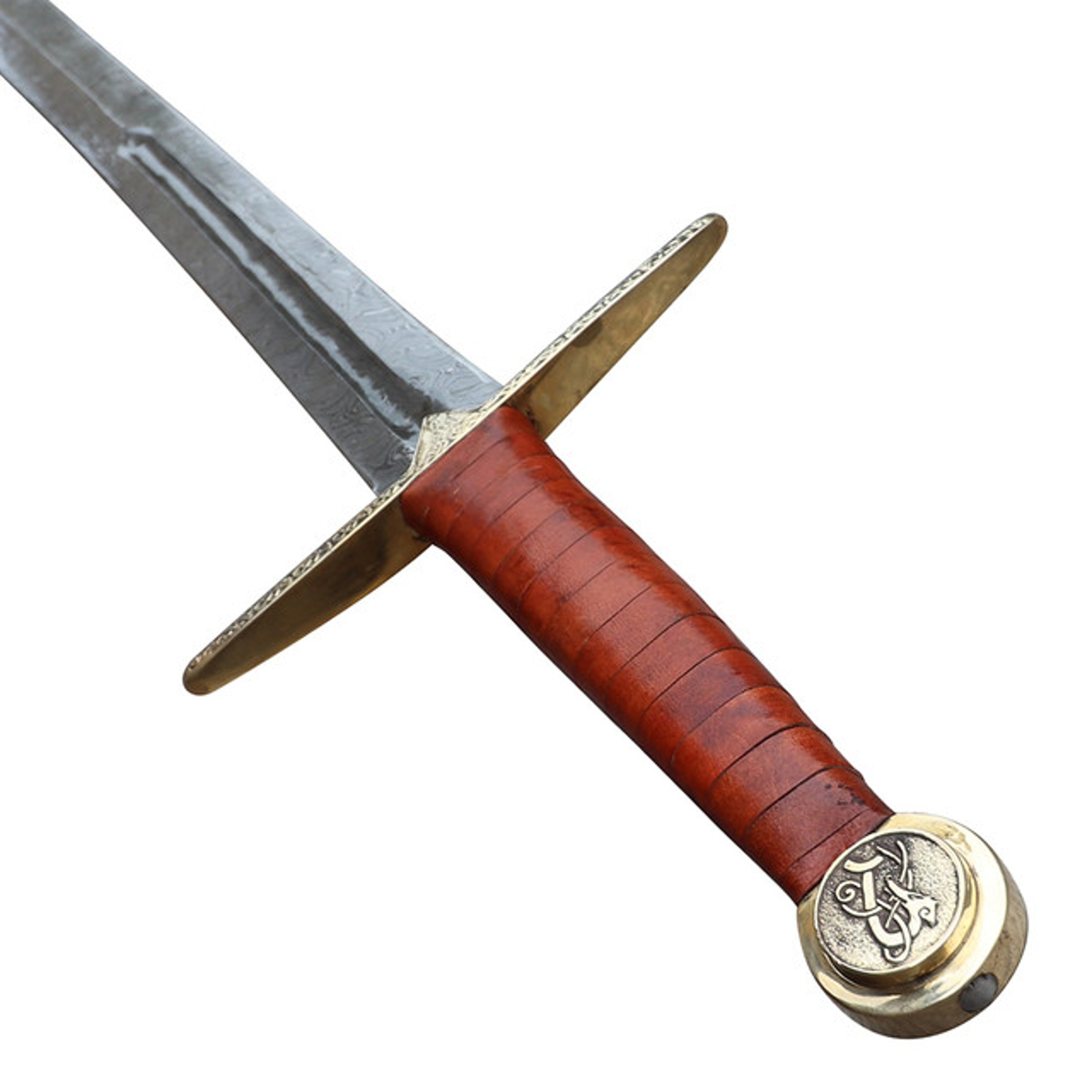 Valhalla Handmade Damascus Steel Medieval Viking Longsword – view 2