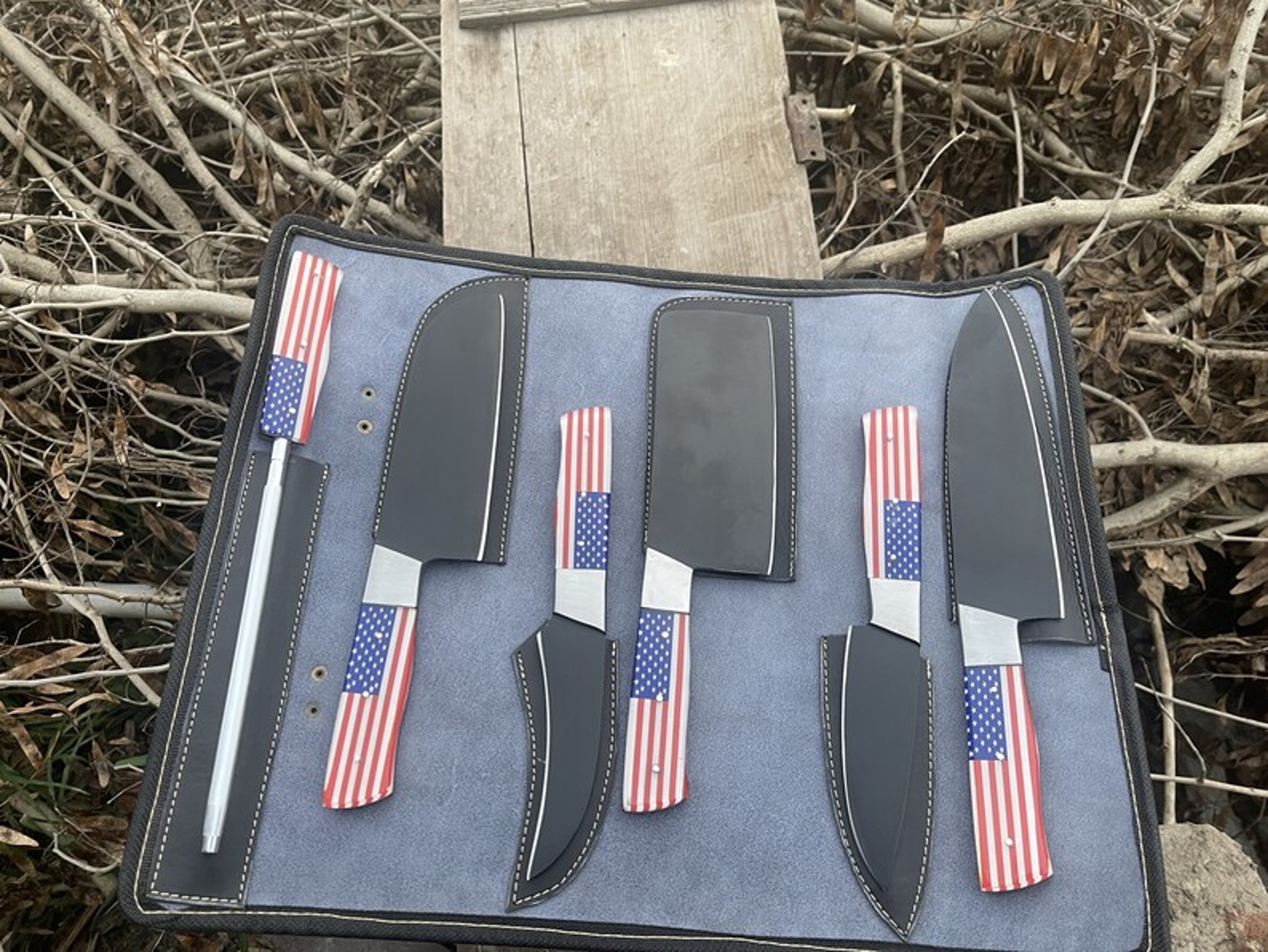 Chef Set American Kitchen knives set USA Flage Beautiful, Anniversary gift – view 4