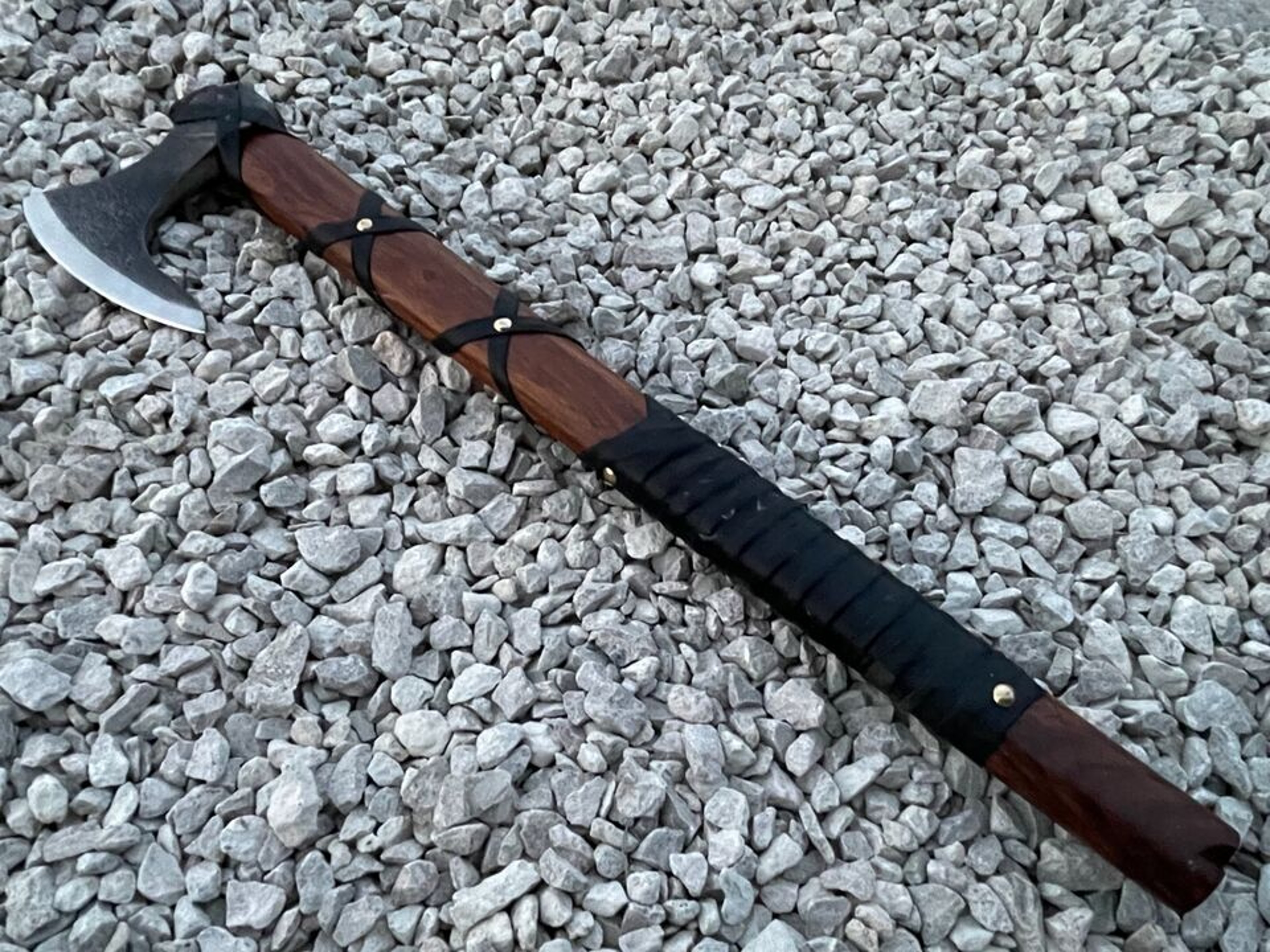 Viking Axe Custom Handmade Unique Carbon Steel BladeTOMAHAWK Axe Christmas Gift, – view 1