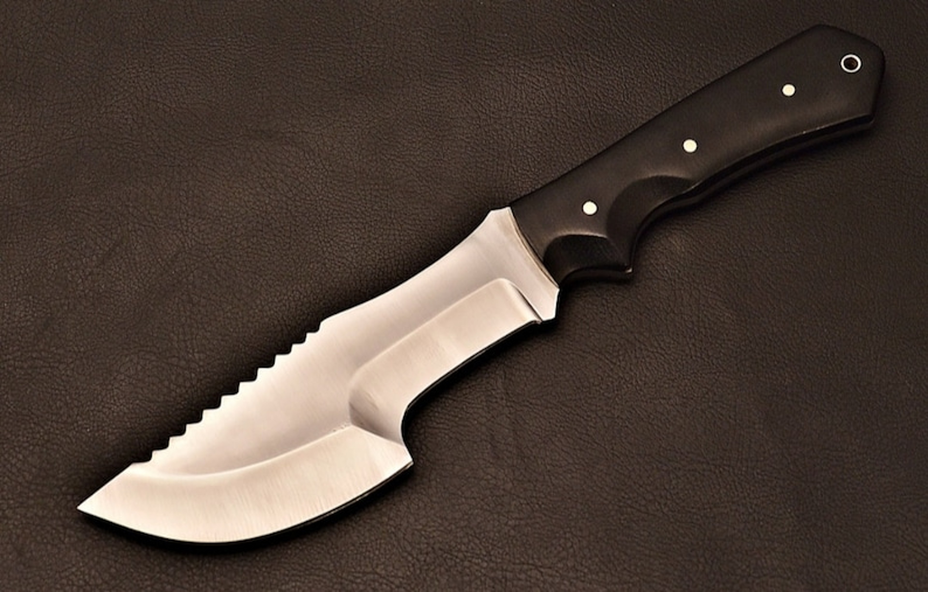 Handmade Tracker Knife 1095 Steel With Leather Sheath gift for mens – view 5